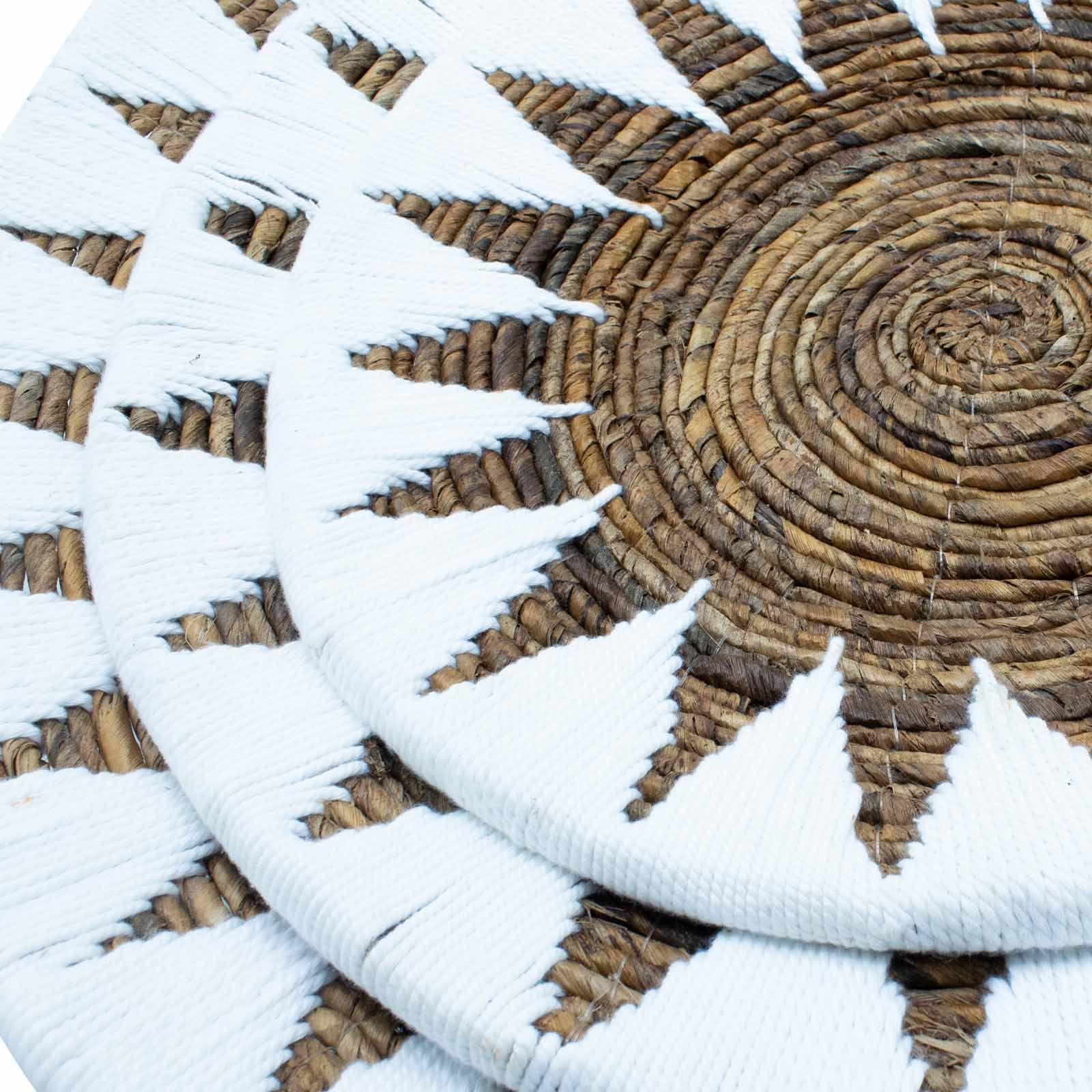 Set of Three Seagrass Bowls Wall Art - Cream - Image 2