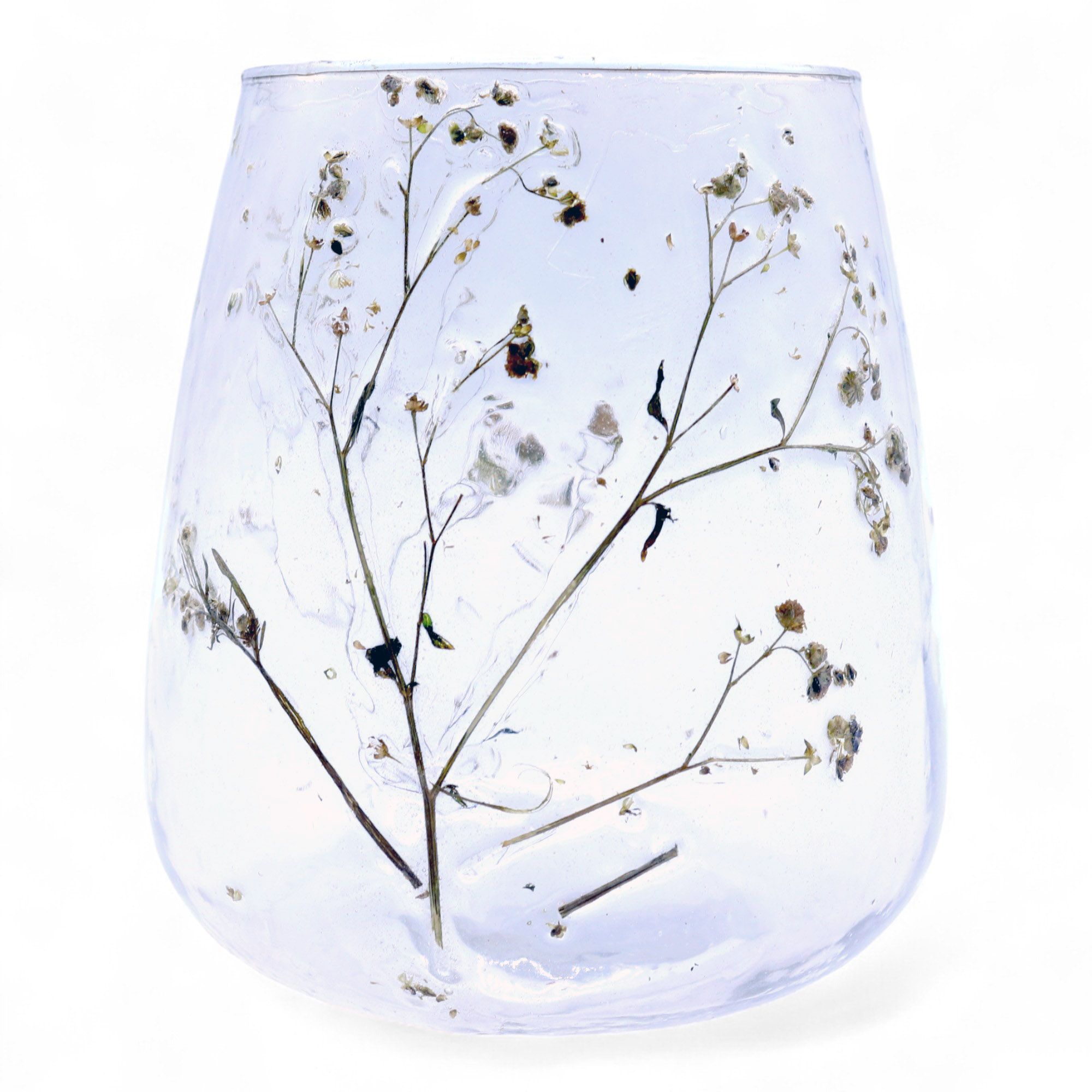 Natural Floral Glass - Vase Candle Holder - Margarita - (12x11cm) - Image 2