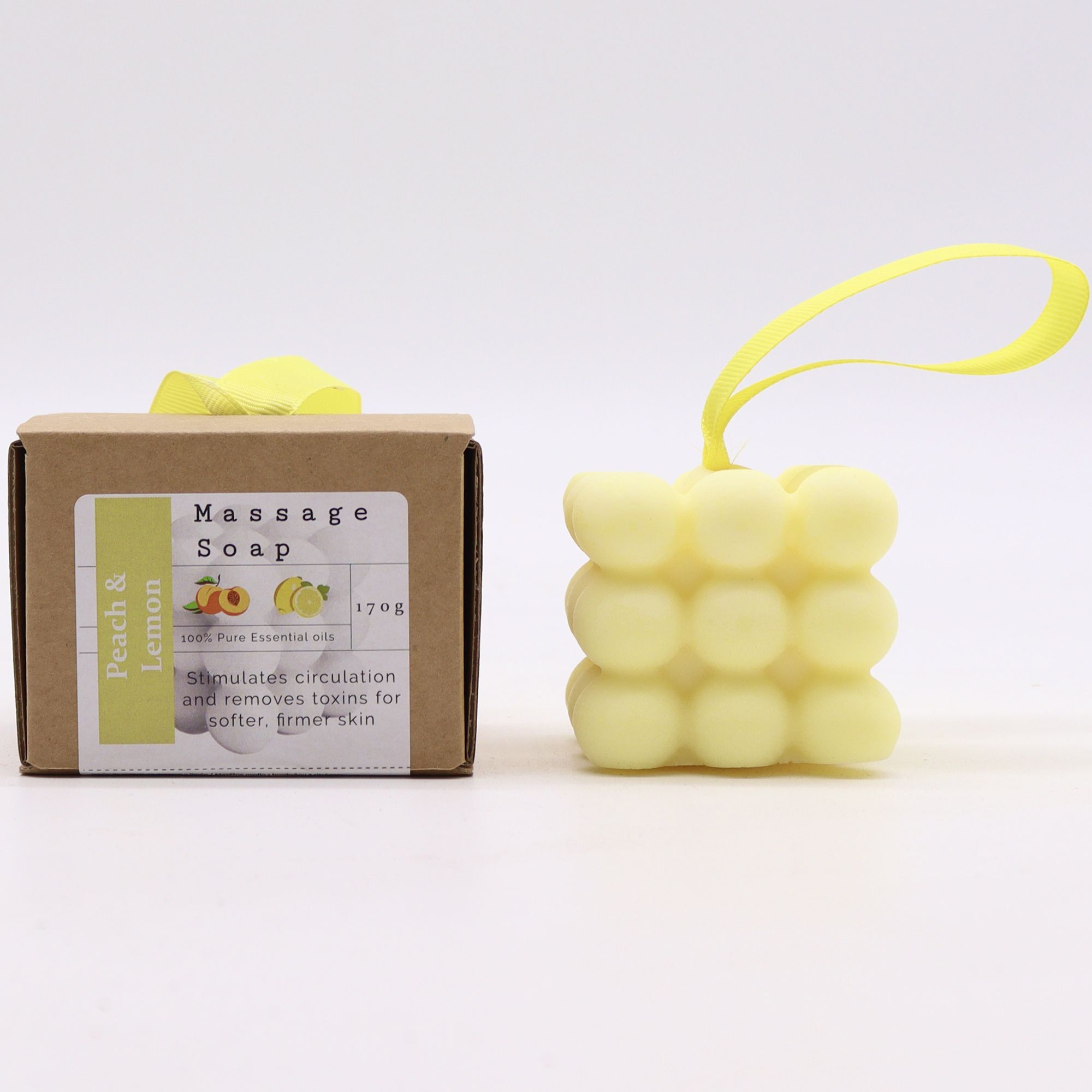 Boxed Single Massage Soaps - Peach & Lemon - Image 4