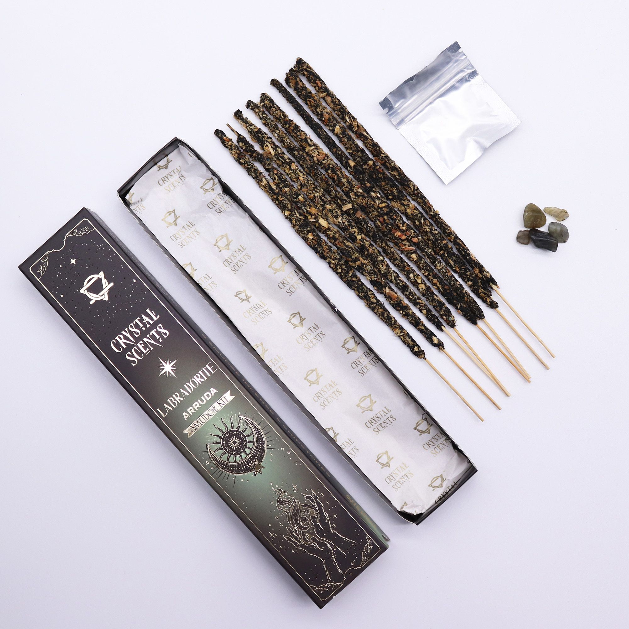 Labradorite Crystal Scents Smudge Incense - Arruda - Image 6