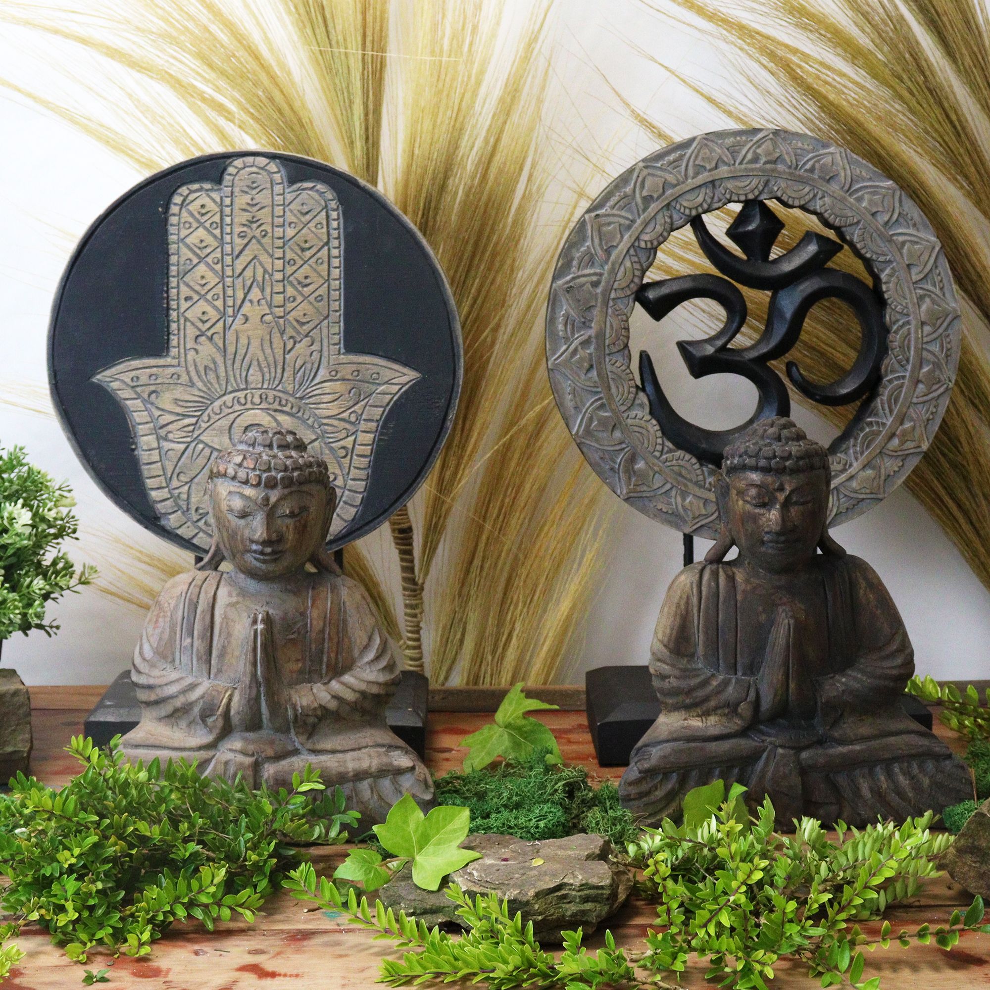 Buddha Feng Shui Set - Hamsa - Grey - Image 5