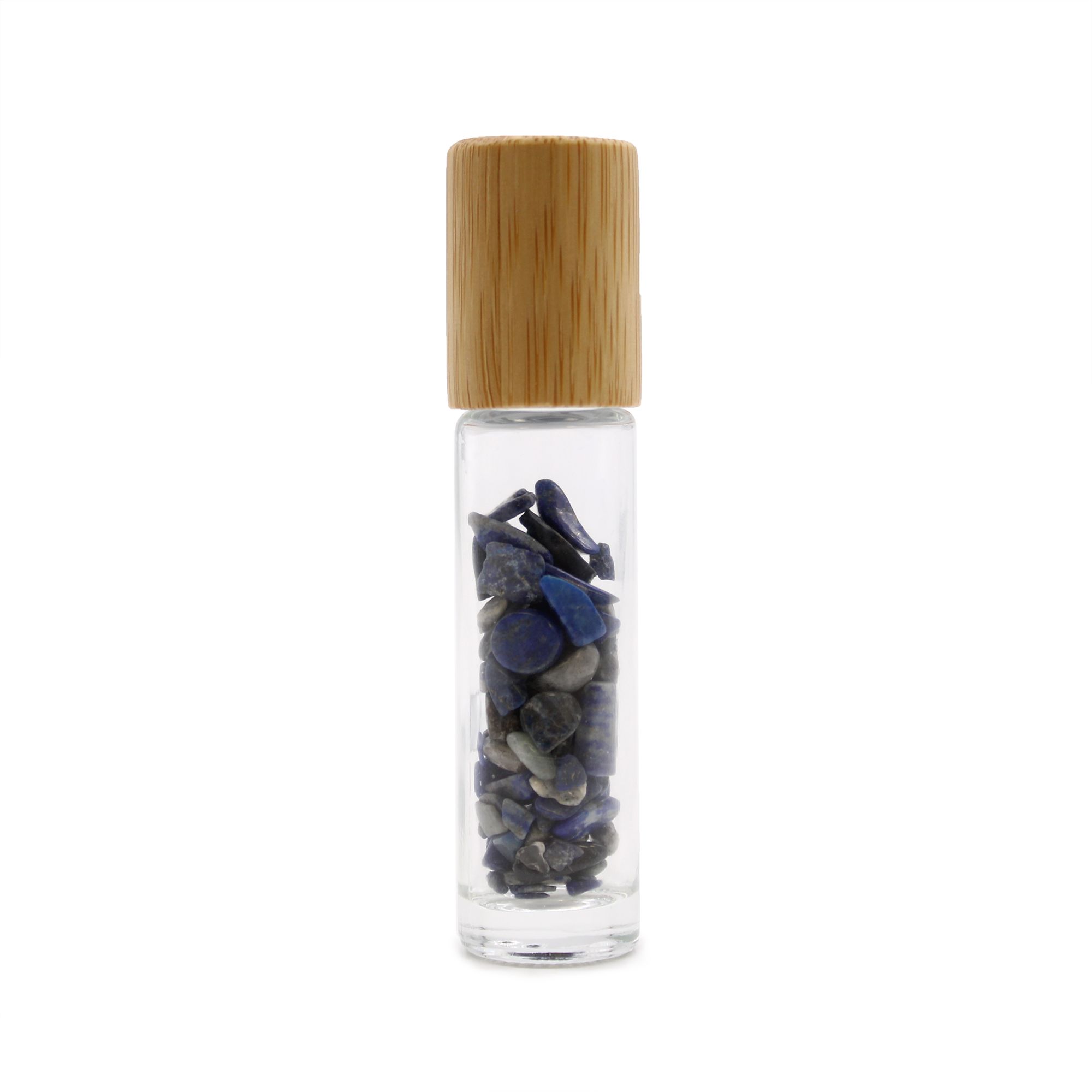 Gemstone Essential Oil Roller Bottle - Sodalite - Wooden Cap - Image 3