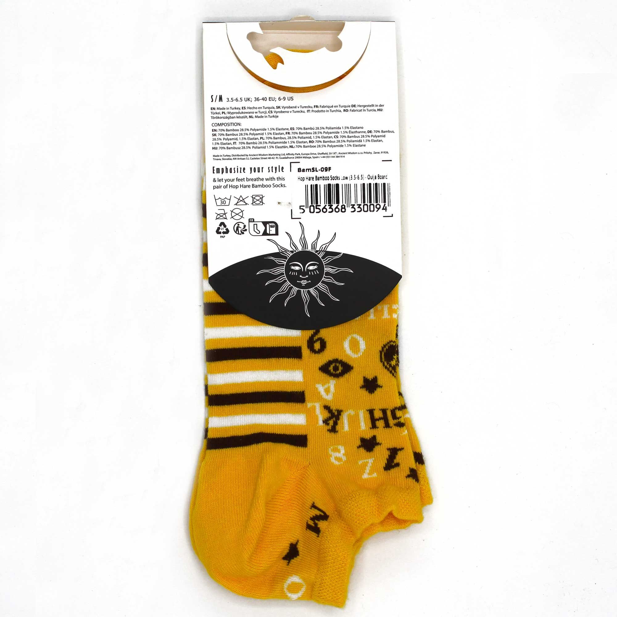 M/L Hop Hare Bamboo Socks Low (7.5-11.5) - Ouija Board - Image 2