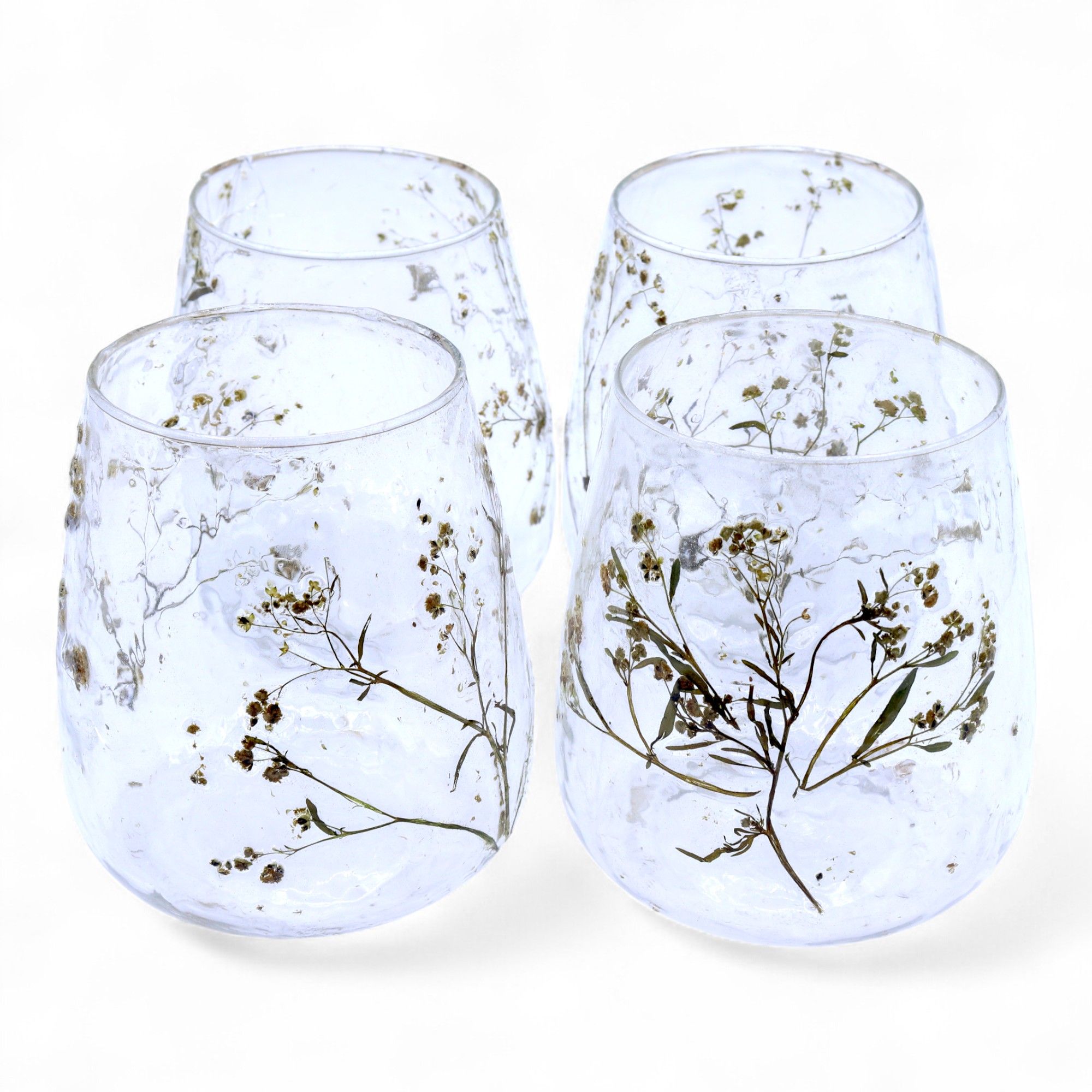 Natural Floral Glass - Vase Candle Holder - Margarita - (12x11cm) - Image 5