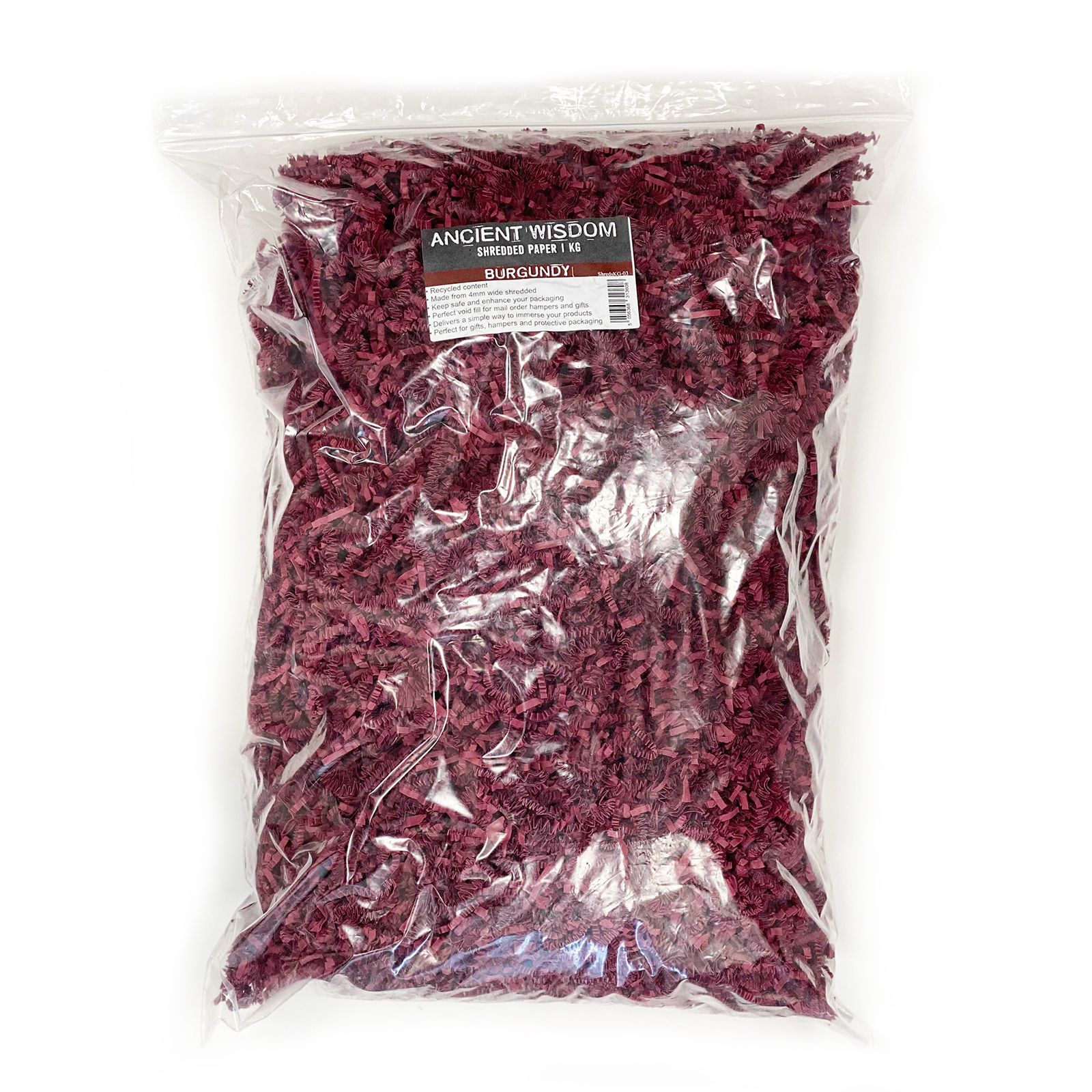SizzlePak Shredded paper - Burgundy (1KG) - Image 3