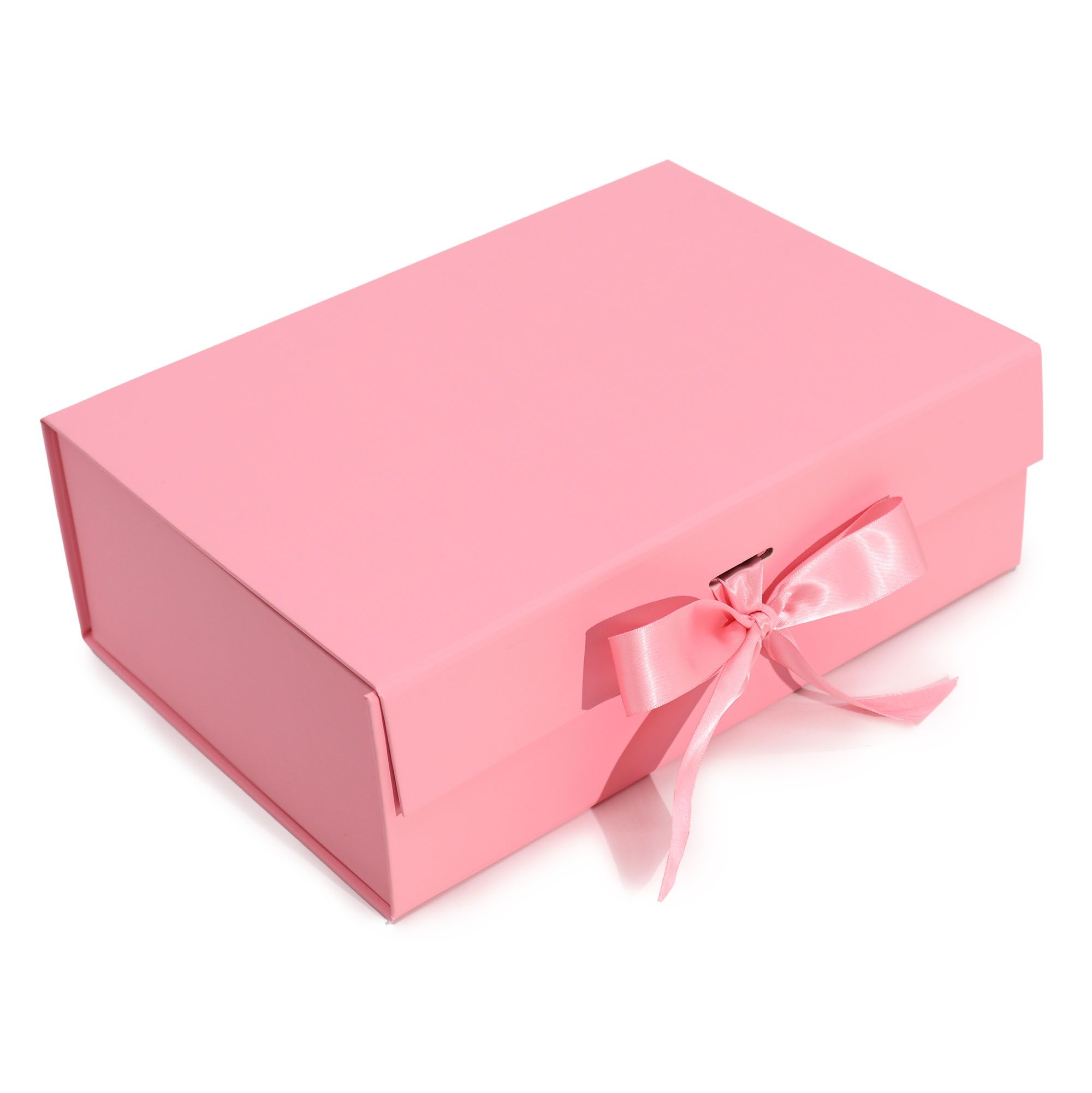 Flat Pack Gift Box - Large (28.2x20.2x9.2cm) - Pink - Image 2