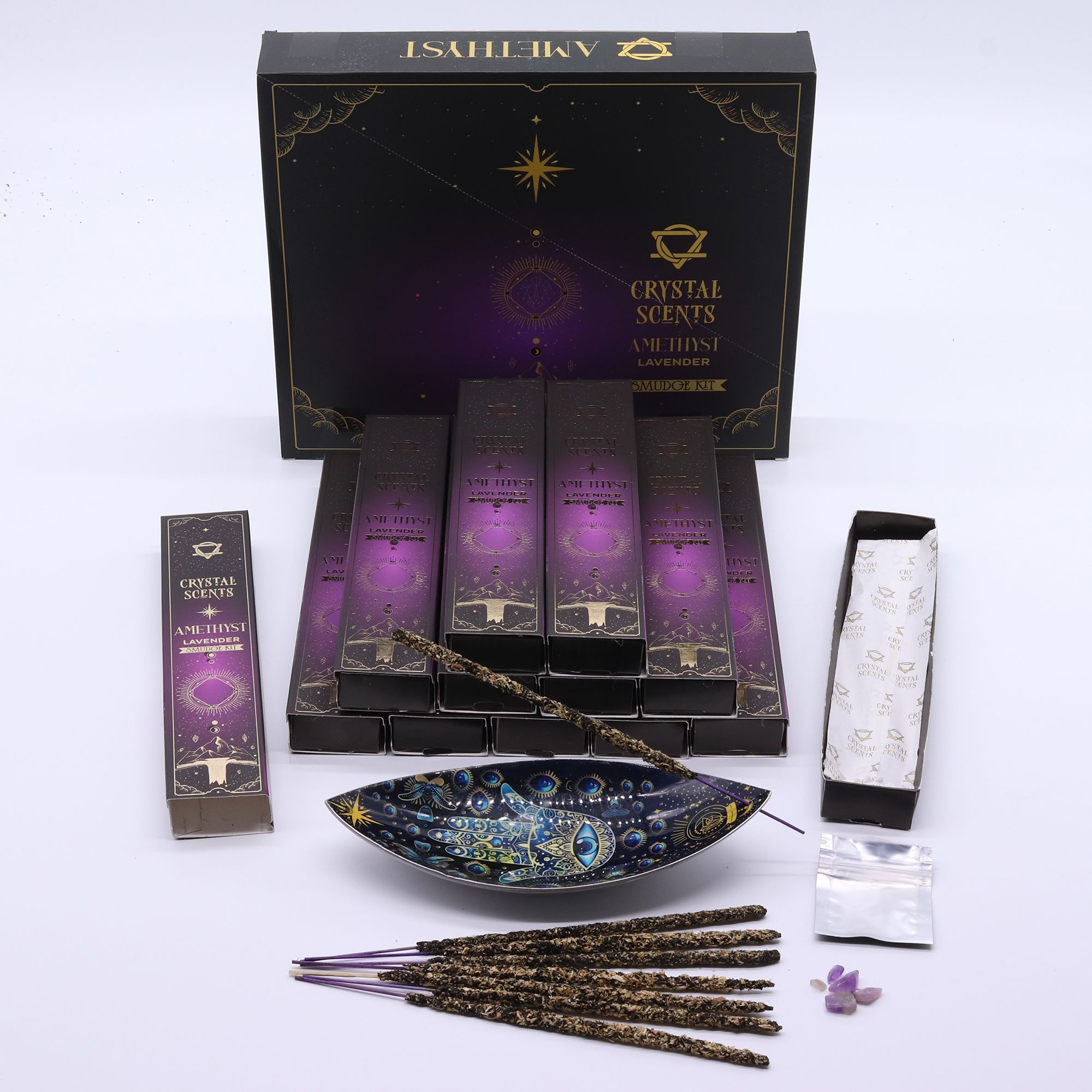 Amethyst Crystal Scents Smudge Incense - Lavender - Image 5