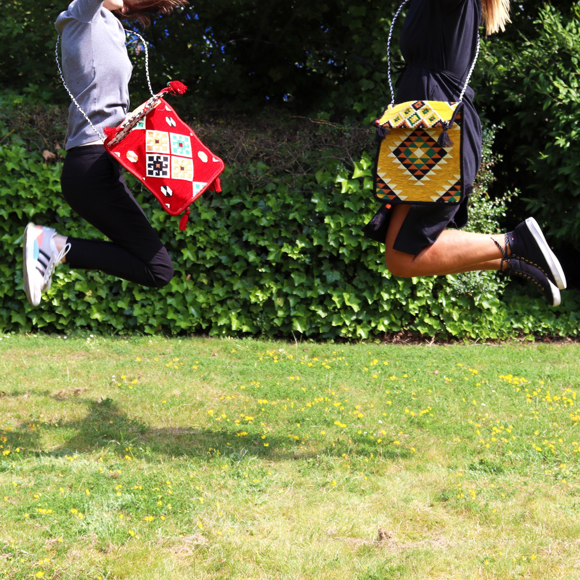 Red Kilim Messenger Festival Bag - Image 5