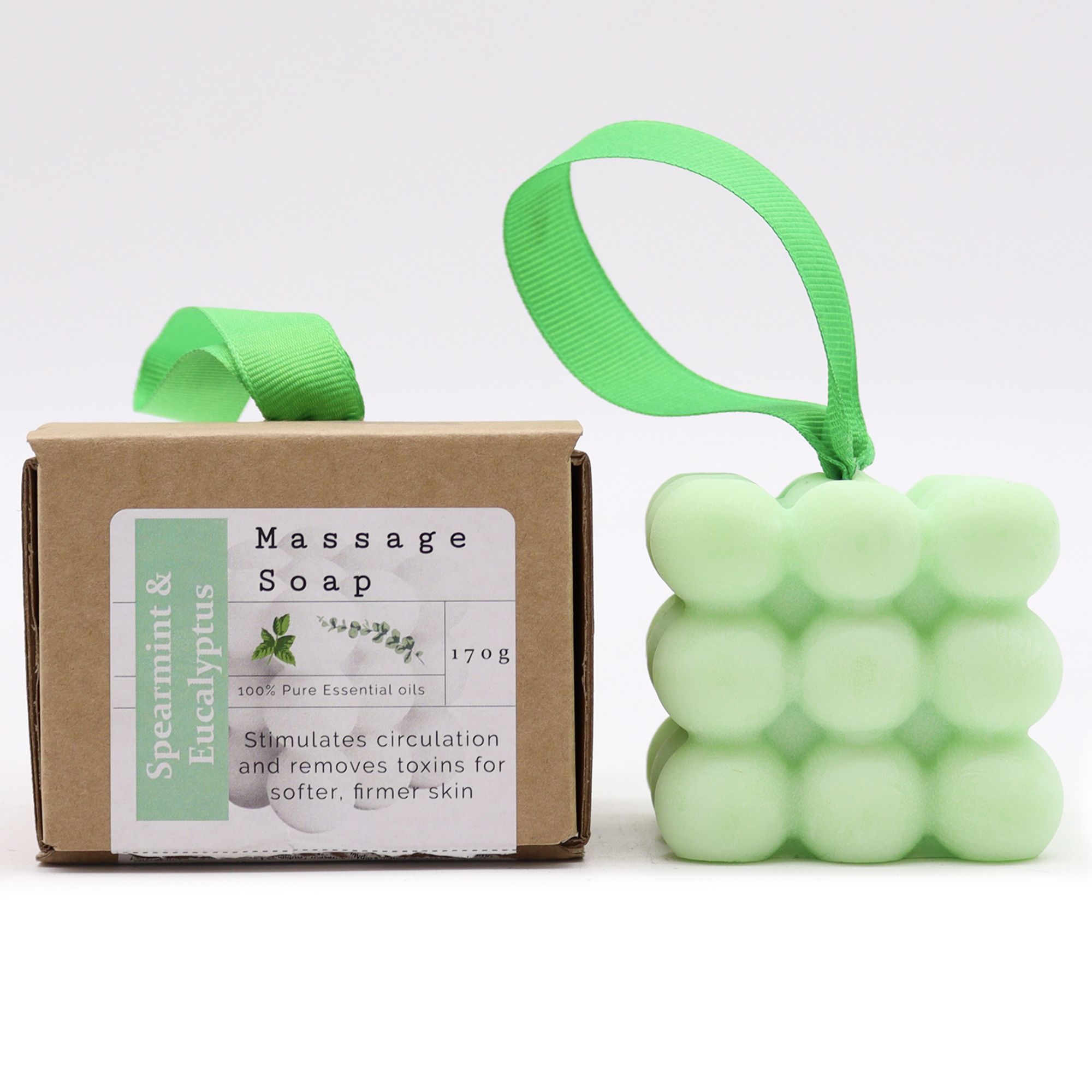 Boxed Single Massage Soaps - Spearmint & Eucalyptus - Image 4