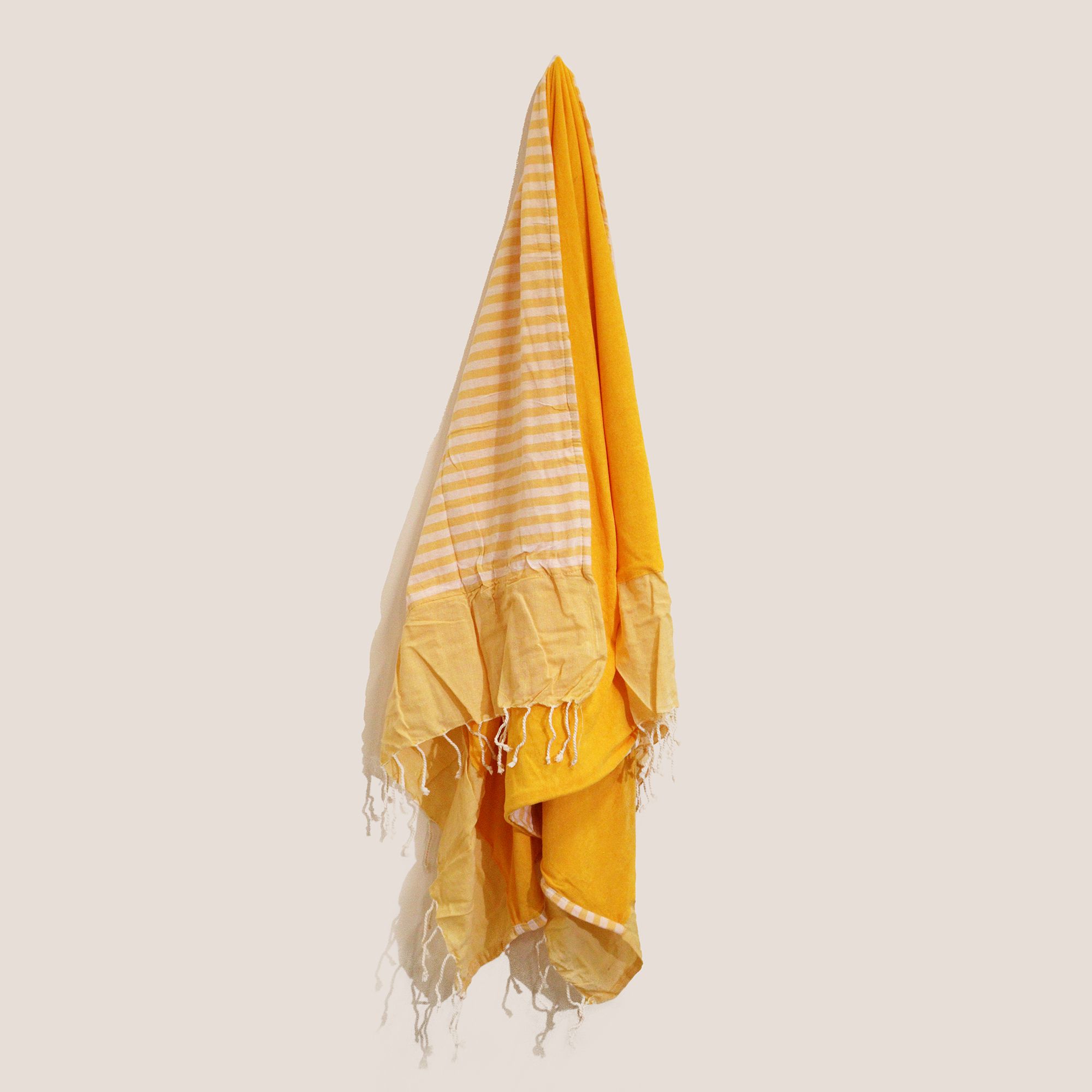 Cotton Pario Towel - 100x180 cm - Sunny Yellow - Image 2