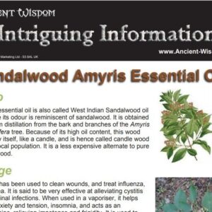 Sandalwood Amayris Essential Oil Info