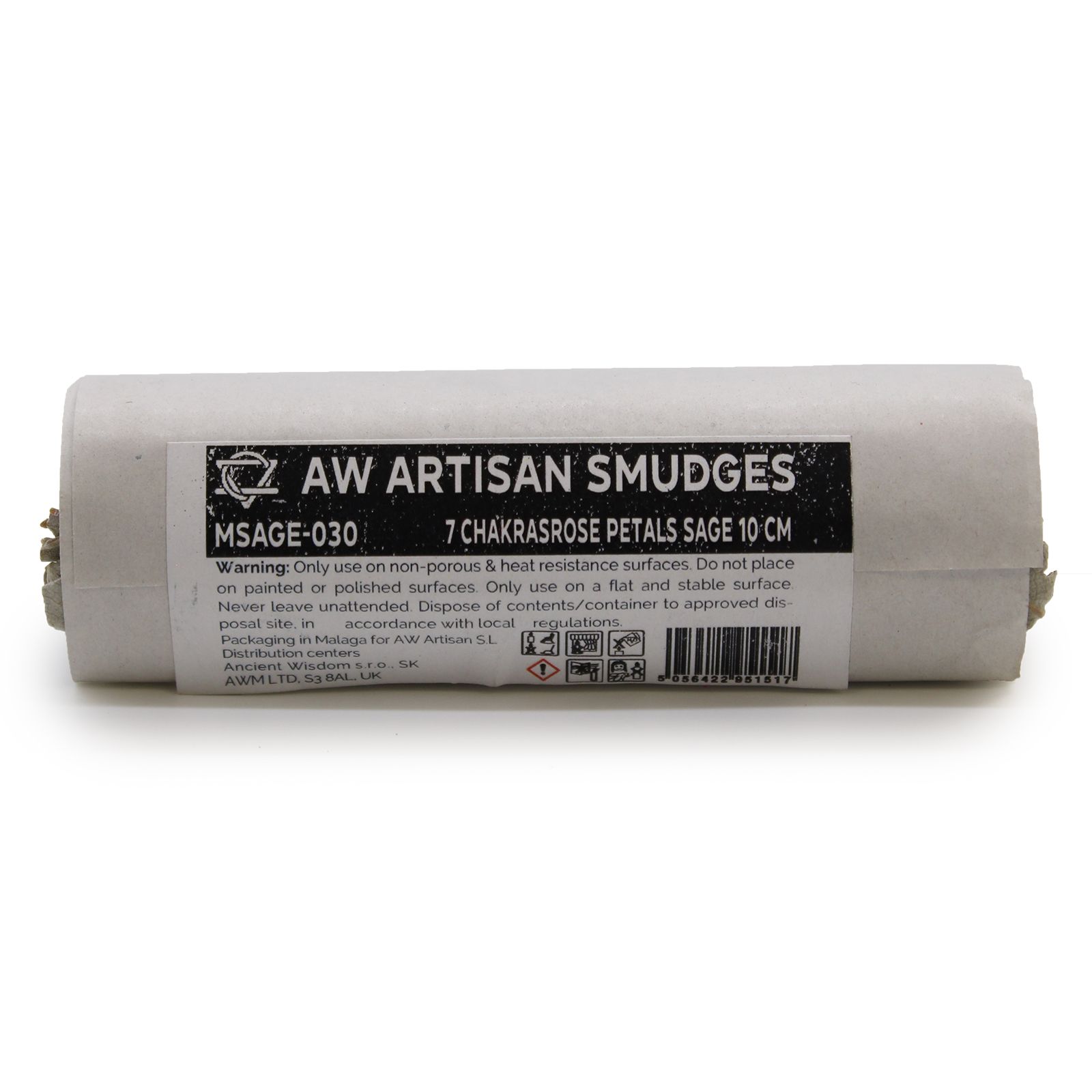 Smudge Stick - 7 Chakras Rose Petals Sage 10 cm (Chakra) - Image 2