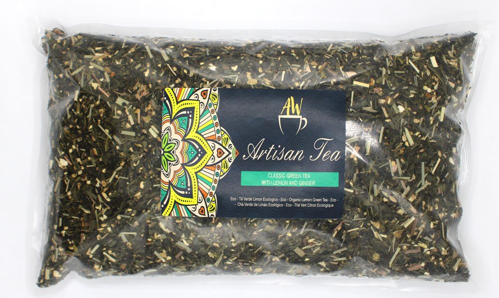 Eco Classic Green Tea with Lemon and Ginger 1Kg - Image 2