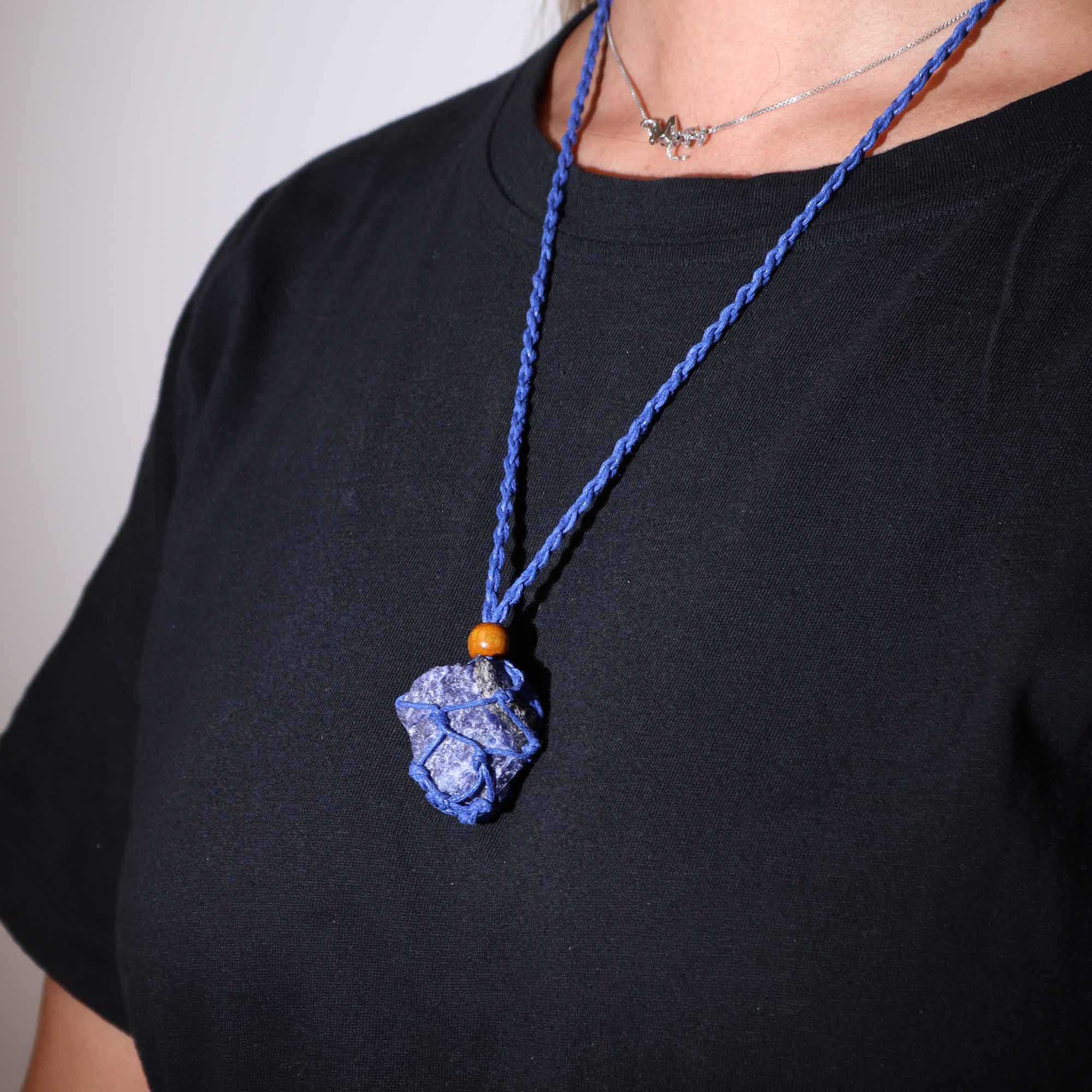 Gemstone Necklace Cord - Navy - Image 6