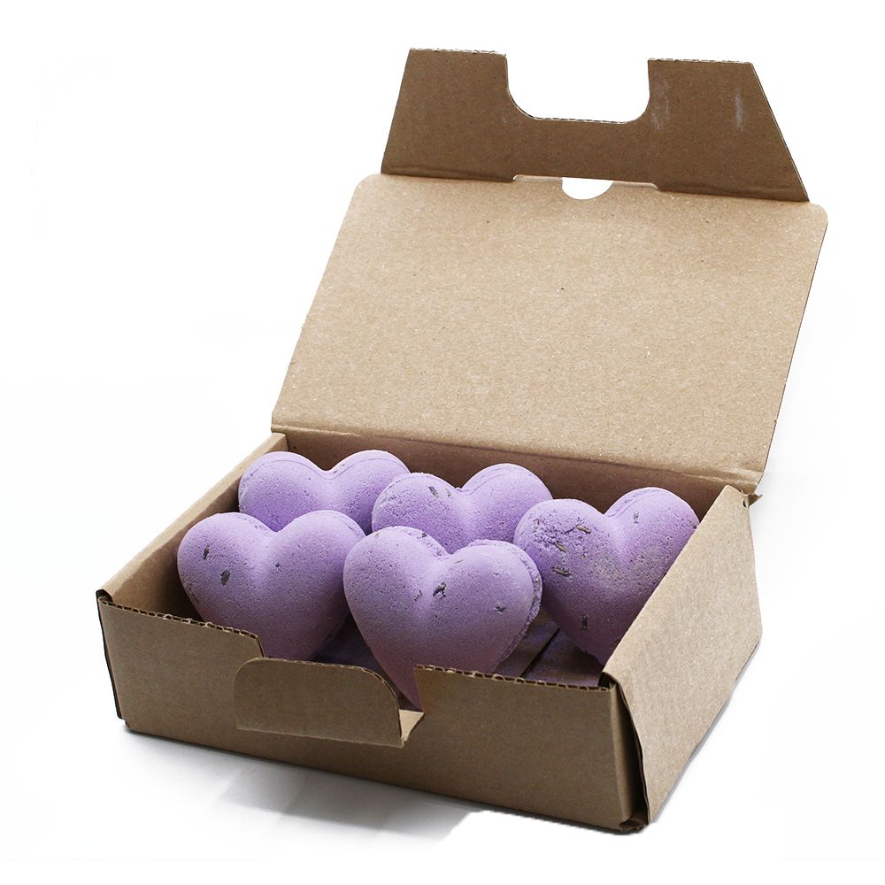 Love Heart Bath Bomb 70g - French Lavender - Image 2
