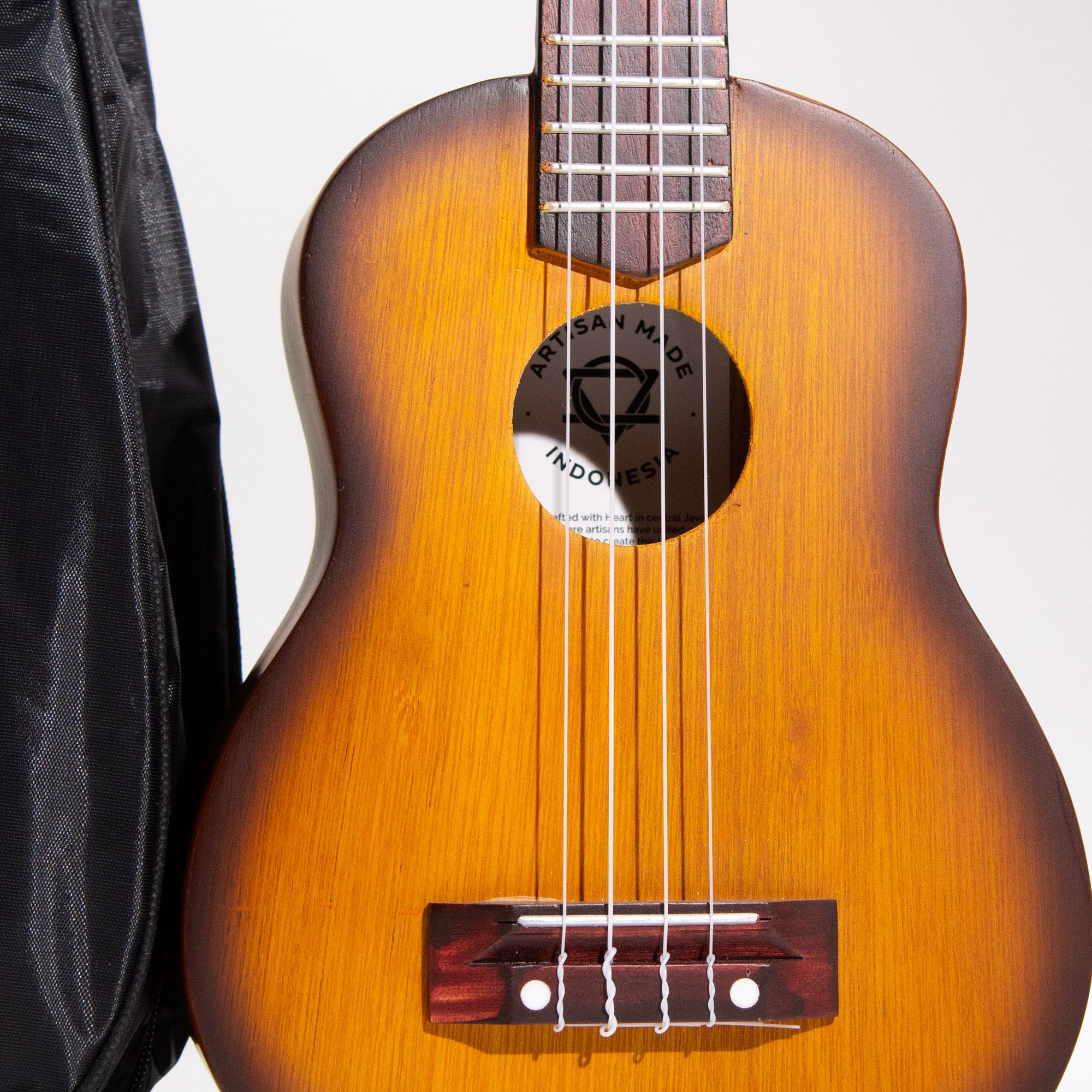 Artisan Made Ukulele - Orange Sunburst Finish (4 String) - Image 5