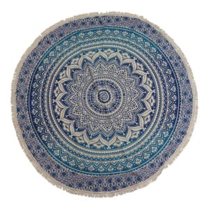 Small Mandala Roundie Cotton Art (130cm) - Classic Blue