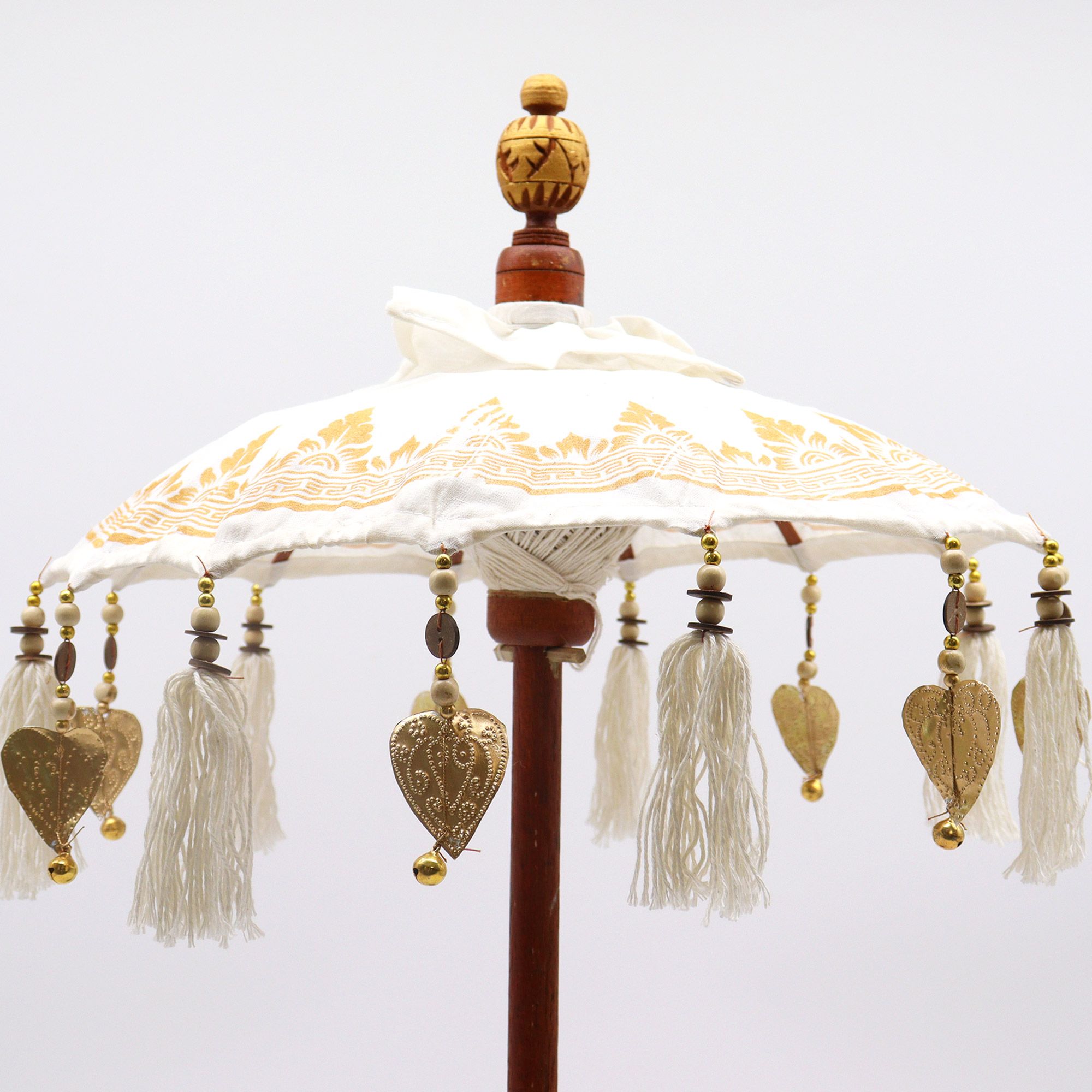 Bali Home Decor Parasol - Canvas - Gold Decor- 40cm - Image 4