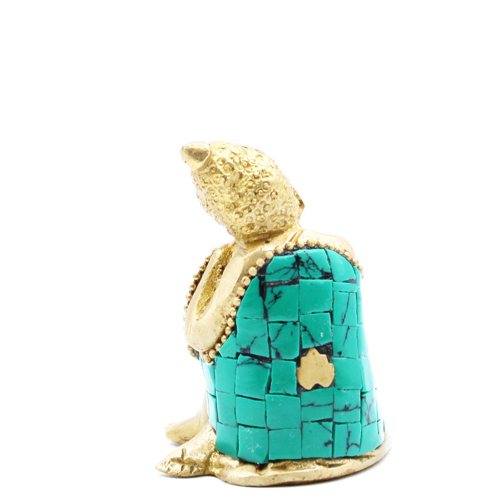 Brass Buddha Figure - Thinking - 6.5 cm - Image 2