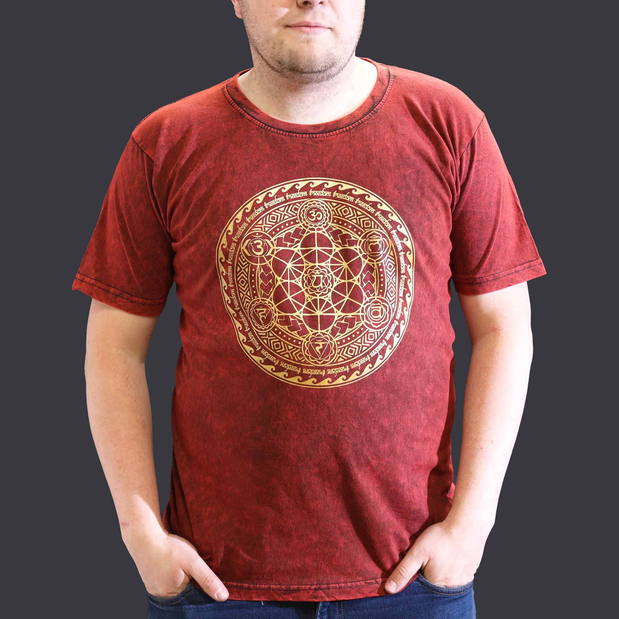 XLarge Stone Washed T-Shirt - Chakra - Maroon - Image 2