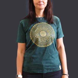 Medium Stone Washed T-Shirt - Mandala - Green