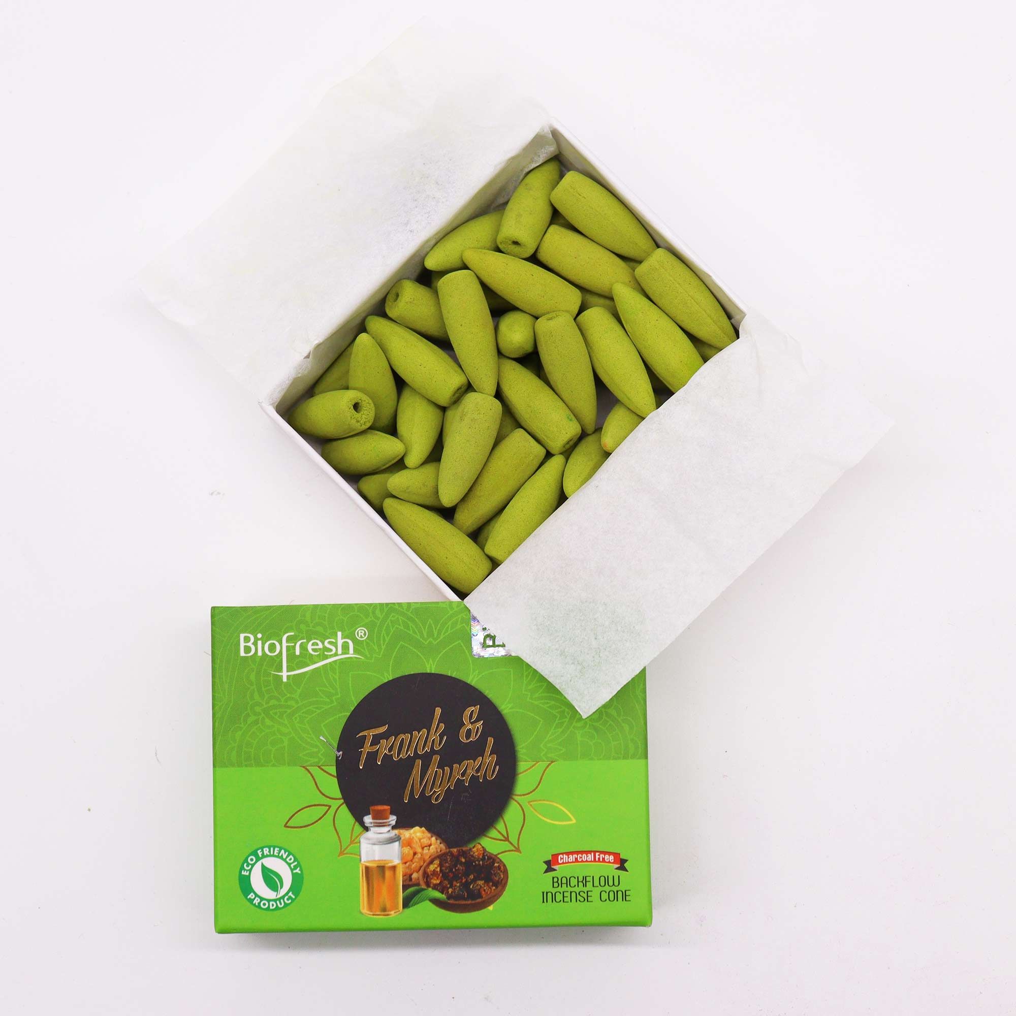 Biofresh Backflow Incense Cones - Frank & Myrrh - Image 2