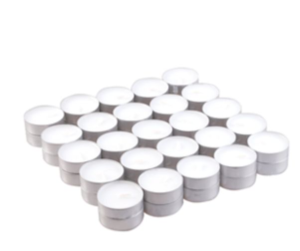 50x Unscented Tealight (4hr) - Image 2