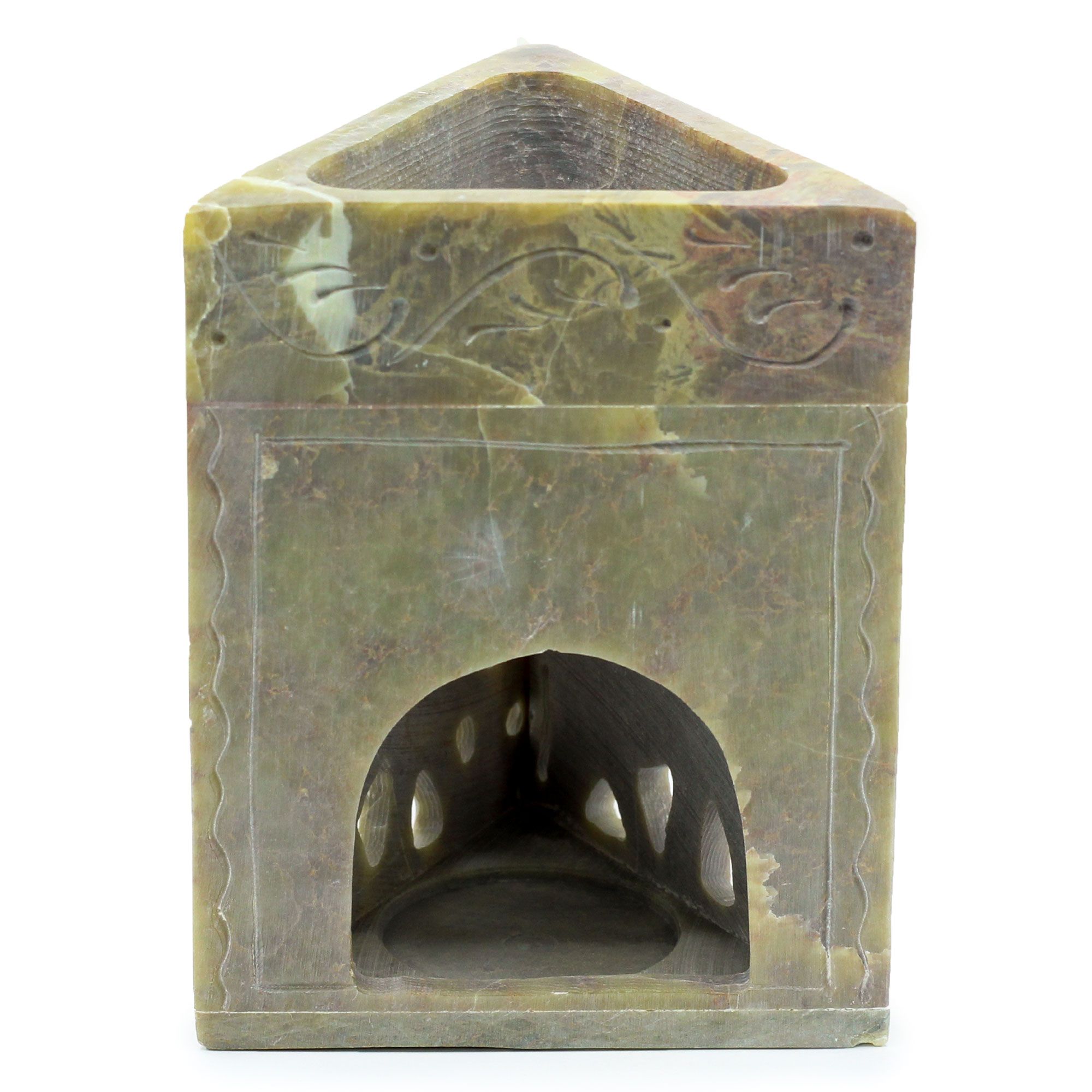 Triangle Soapstone Oil Burner 11x9cm - Elephant - Image 2
