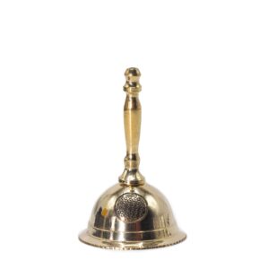 Small Altar Brass Bell - Flower of Life