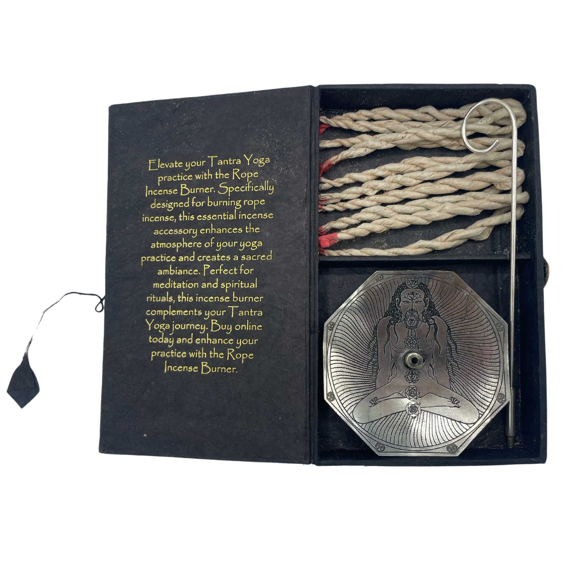 Rope Incense and Silver Plated Holder Set - Tantra Yoga - Image 4