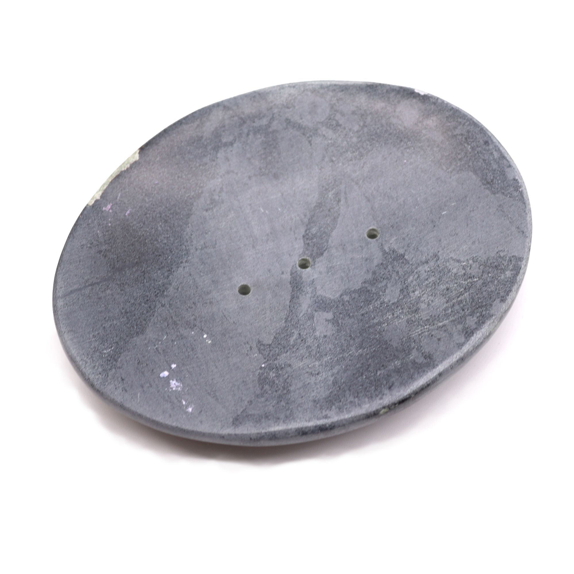 Grey Soapstone Soap Dish 10x12cm- Classic Oval - Image 4