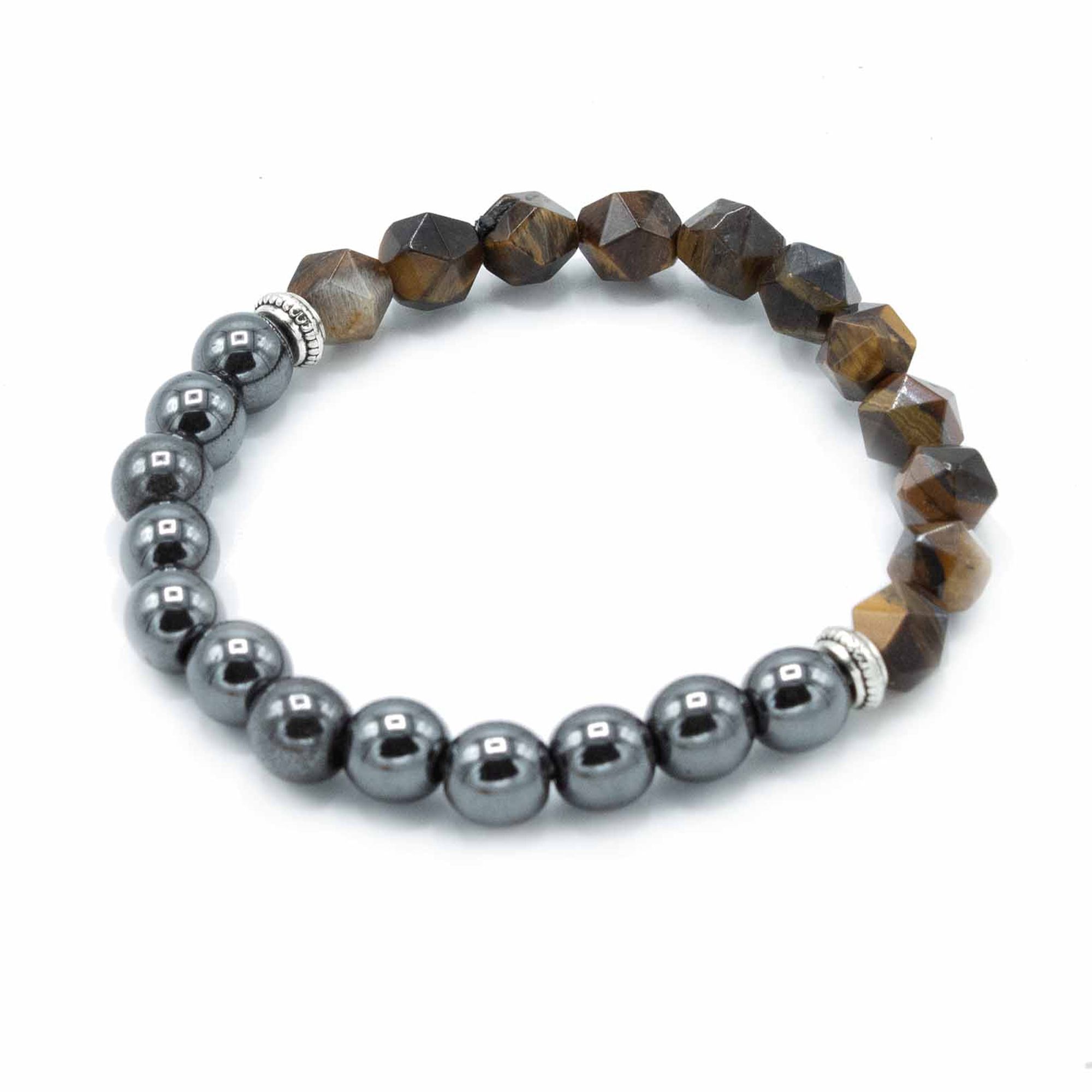 Faceted Gemstone Bracelet - Magnetic Tiger Eye - Image 2