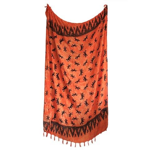 Bali Gecko Sarongs - Orange - Image 2