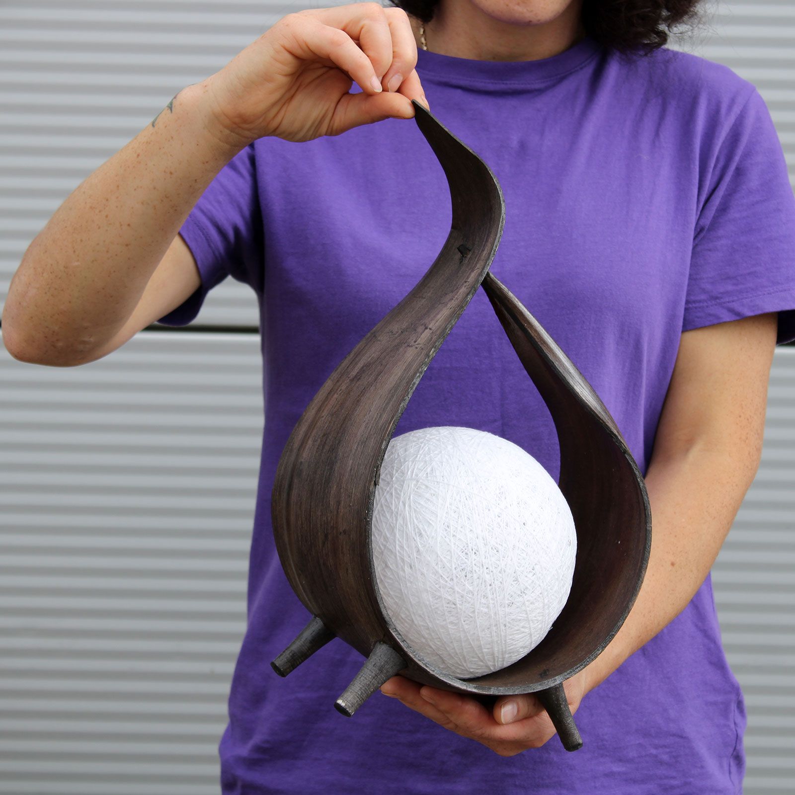 Natural Coconut Lamp - Chocolate Wrapover Twist - Image 4