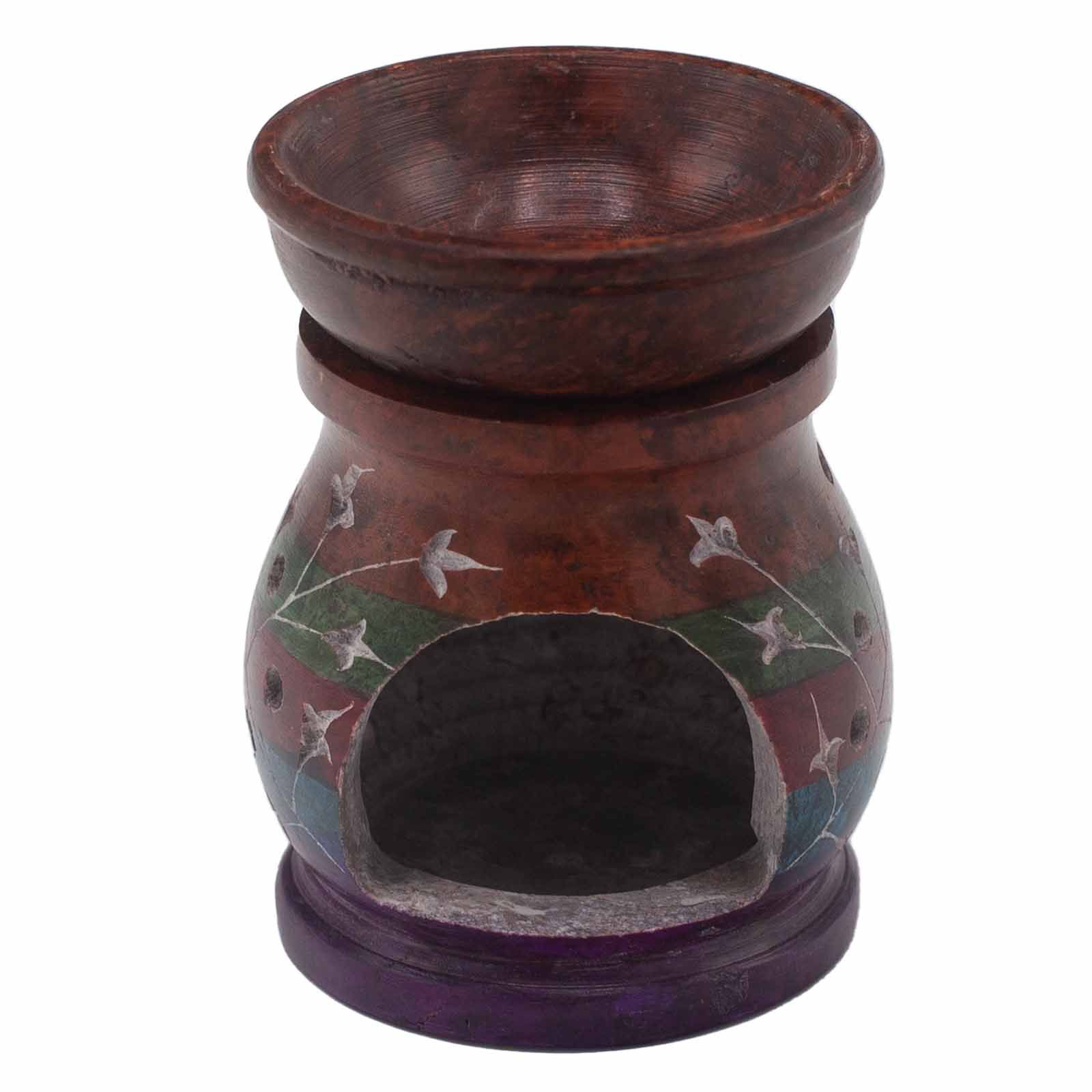 Soapstone Oil Burner 10cm - Hamsa - Five Colours - Image 3