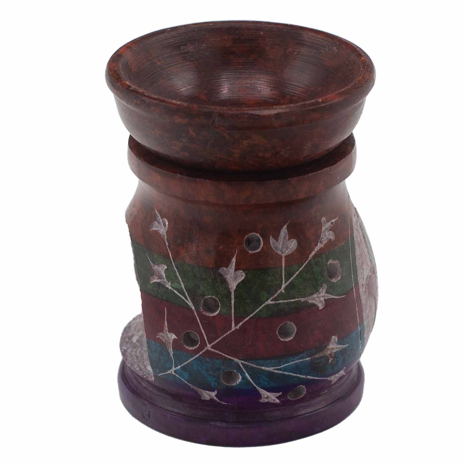 Soapstone Oil Burner 10cm - Hamsa - Five Colours - Image 4