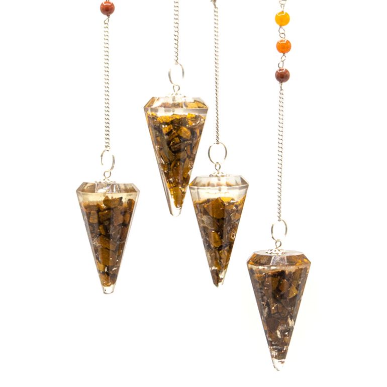 Orgonite Power Chakra Pendulum - Tiger Eye - Image 2