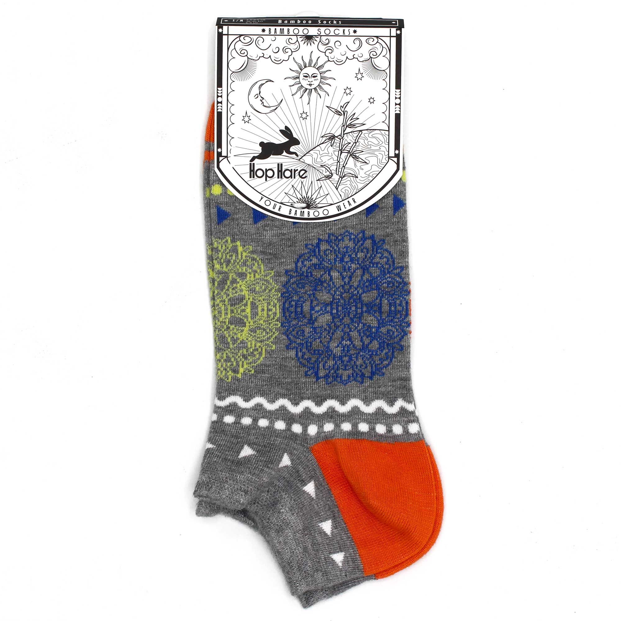 M/L Hop Hare Bamboo Socks Low (7.5-11.5) - Flowers of Life - Image 2