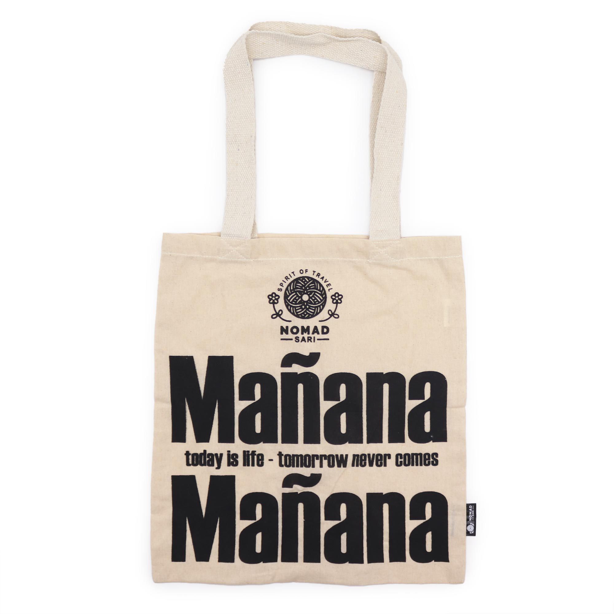 Iconic Basic Tote Bag - Mañana Mañana - Natural 4oz - Image 2