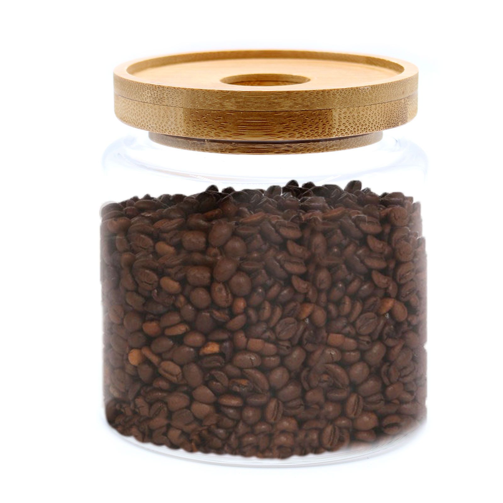 Cottage Bamboo Glass Jar - 10cm - Image 2