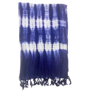 Boho Java Art Stole/Scarf - Indigo Stripes - 62x200cm