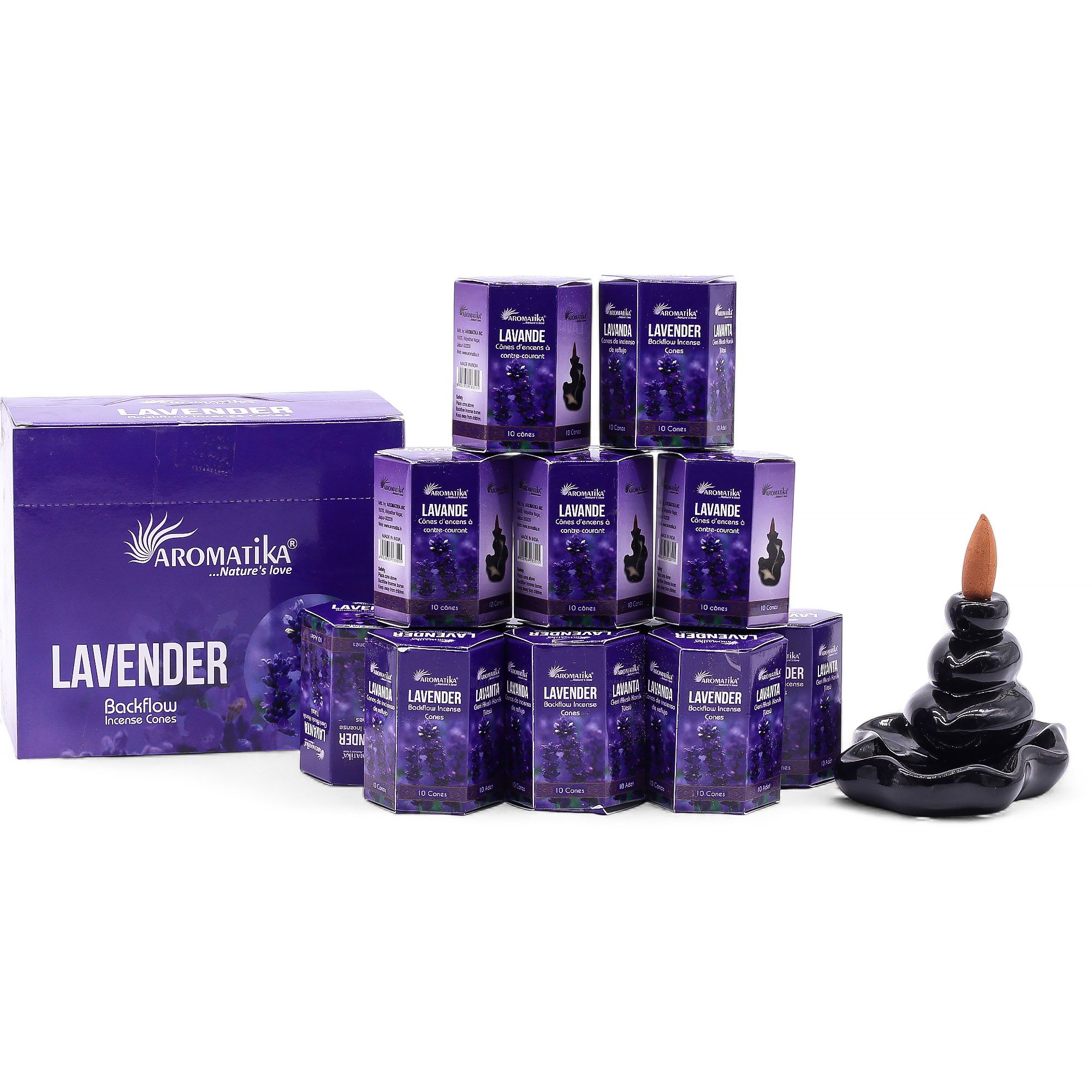 Pack of 10 Masala Backflow Incense - Lavender - Image 6