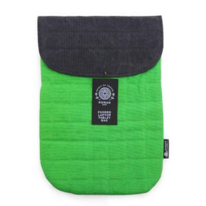 Laptop Padded Pouch - Frog Green - 14oz Stonewash