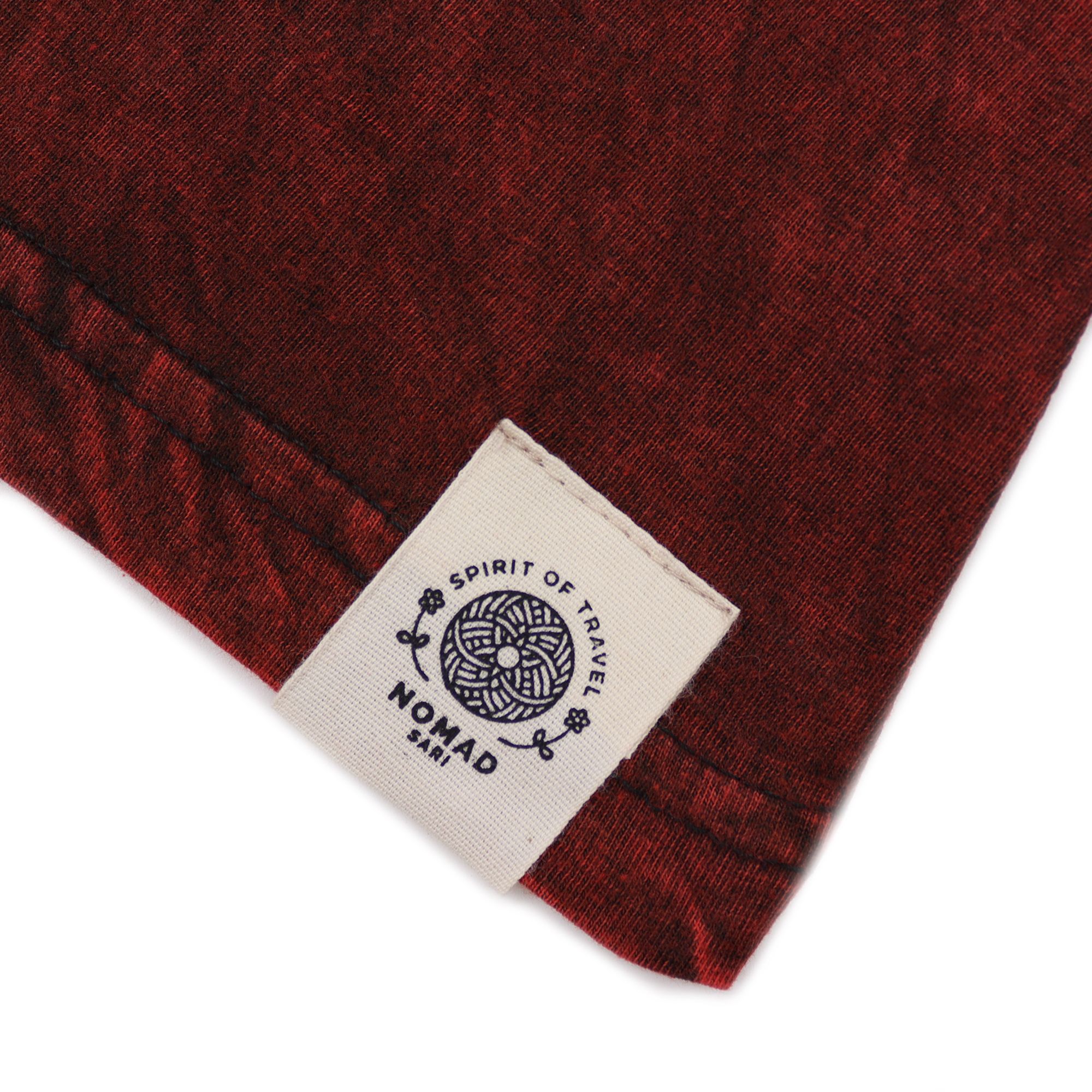 Medium Stone Washed T-Shirt - Mandala - Maroon - Image 4