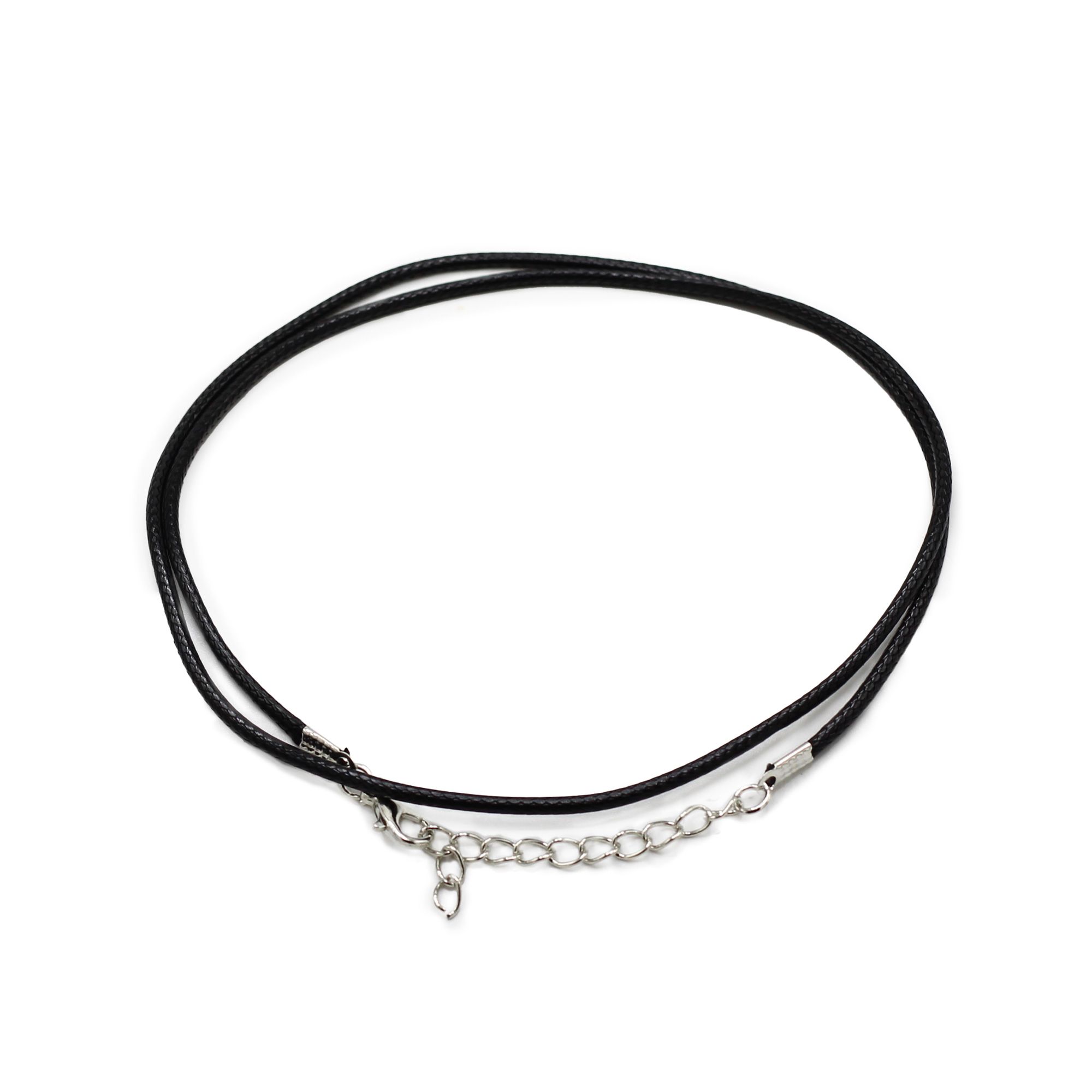 Waxed Pendant Cord - 2mm x 55cm - Black 101