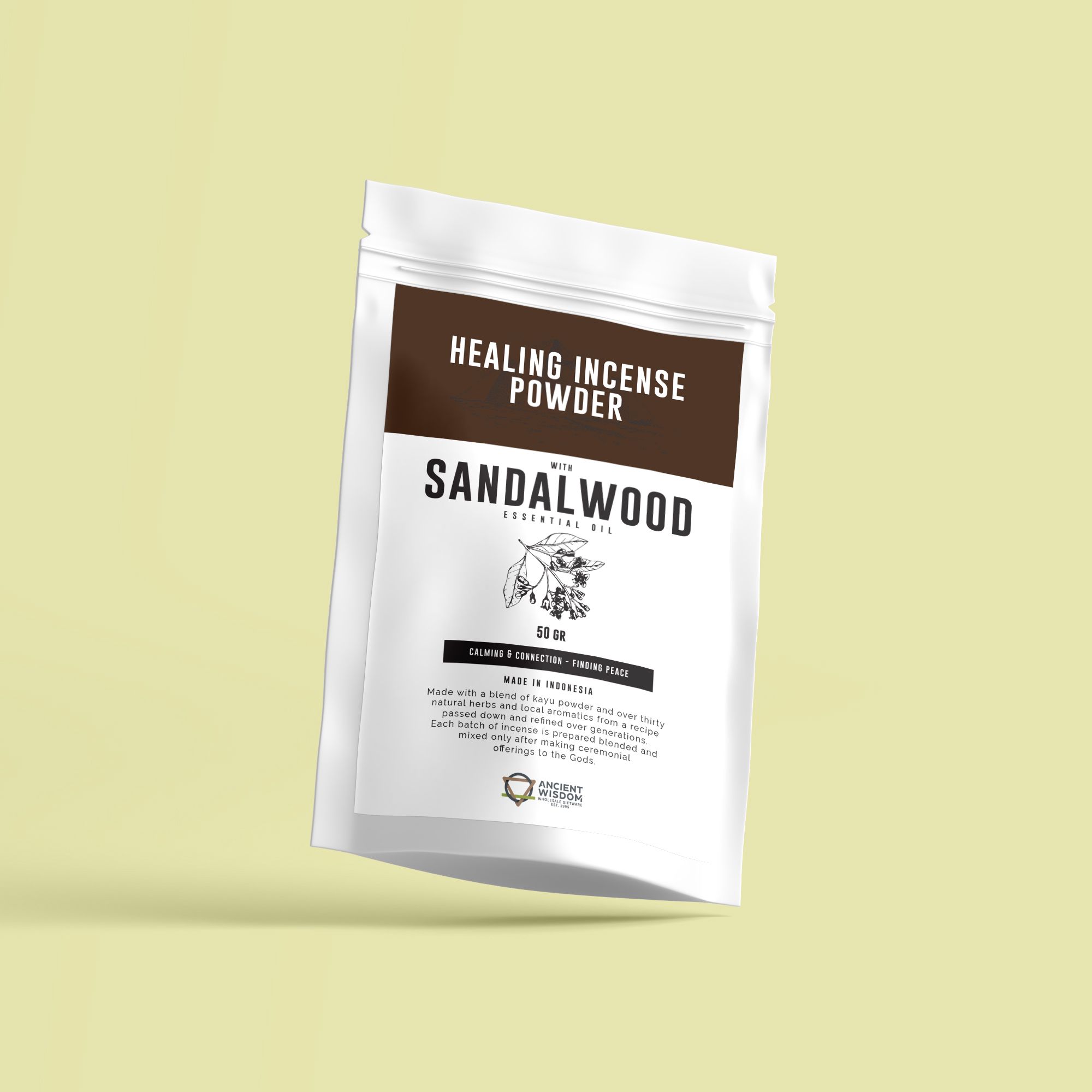 Healing Incense Powder - Sandalwood 50gm - Image 2