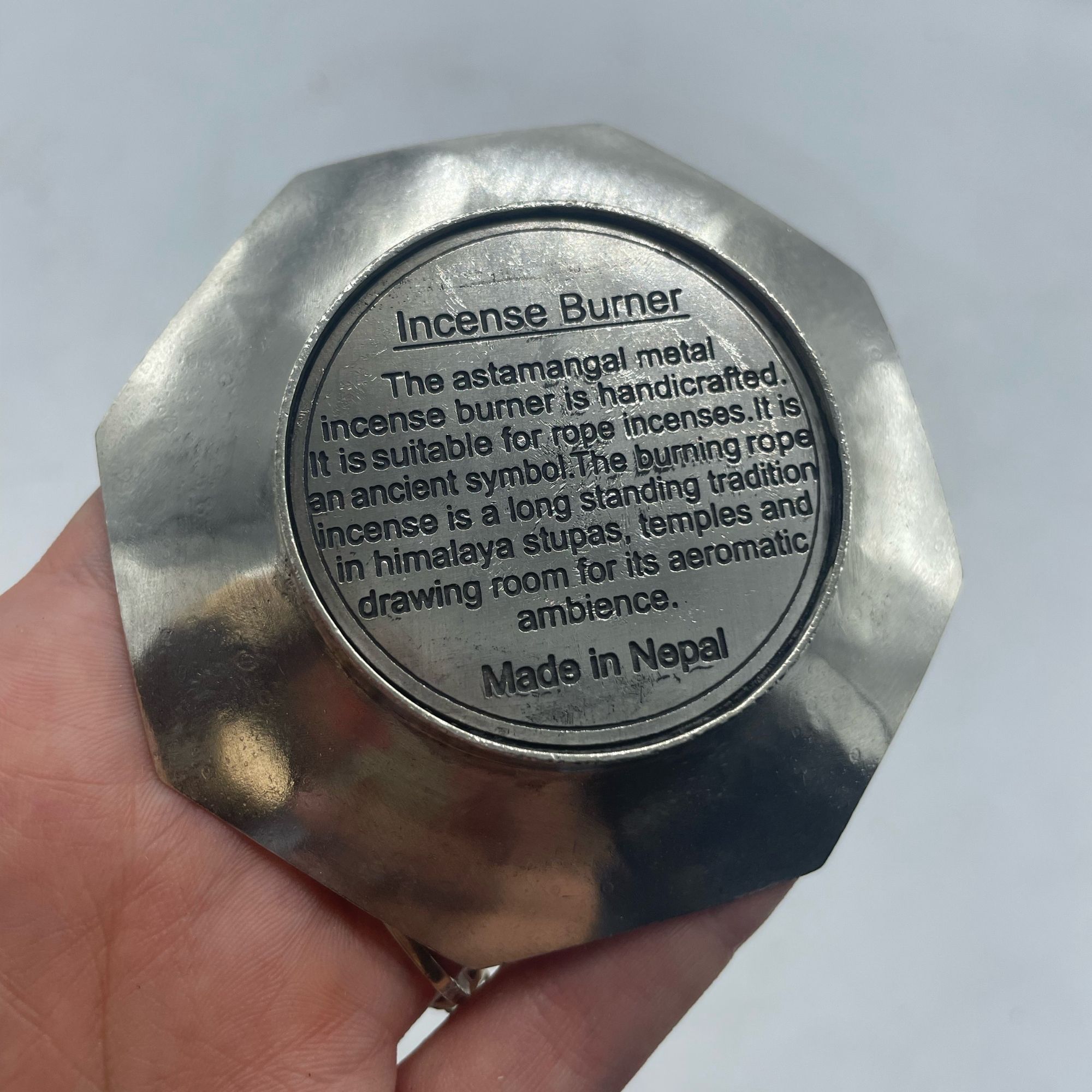 Rope Incense and Silver Plated Holder Set - Astamangal - Image 5