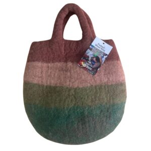 Mushroom Garden Felted Bag