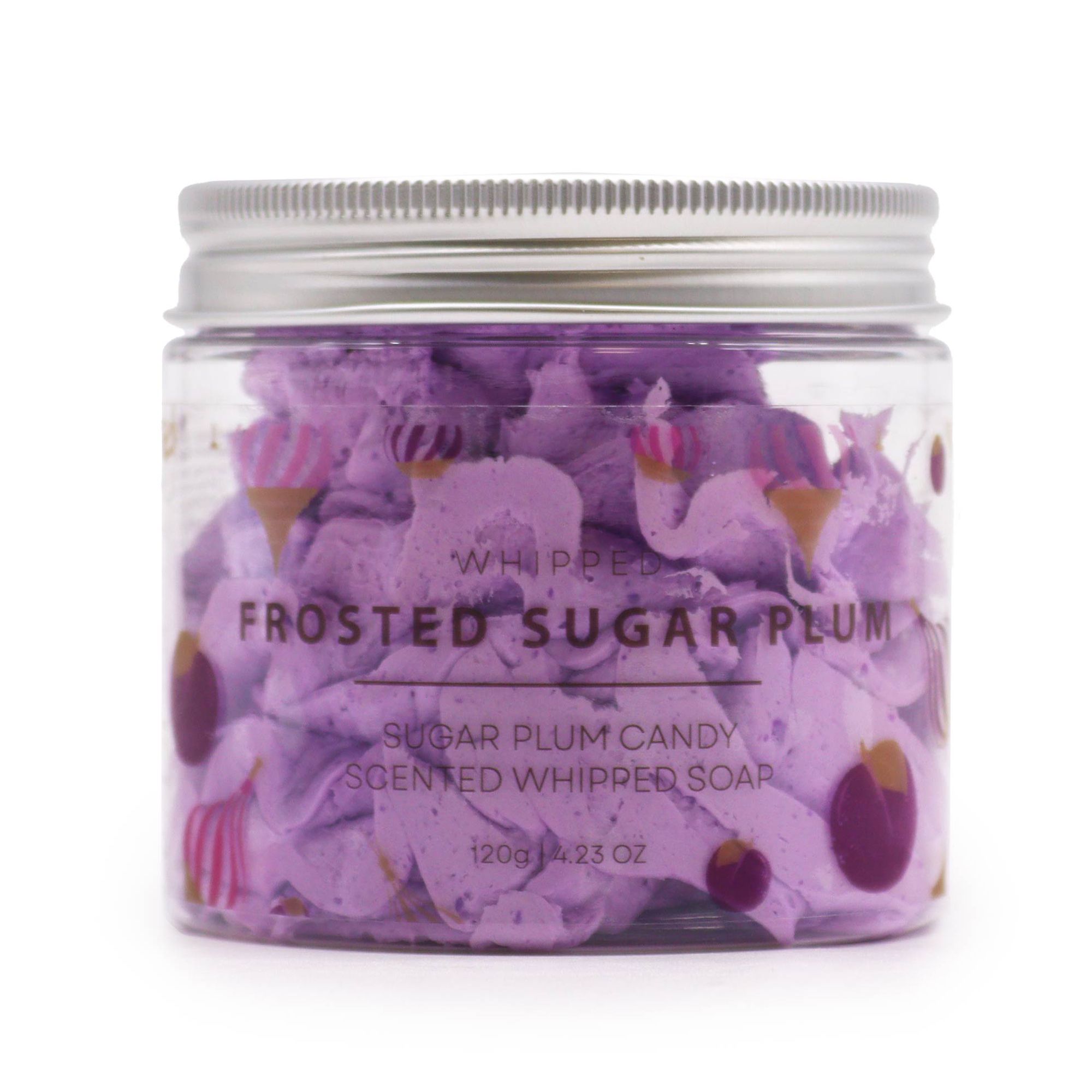 Frosted Sugar Plum Whipped Soap 120g - Image 5
