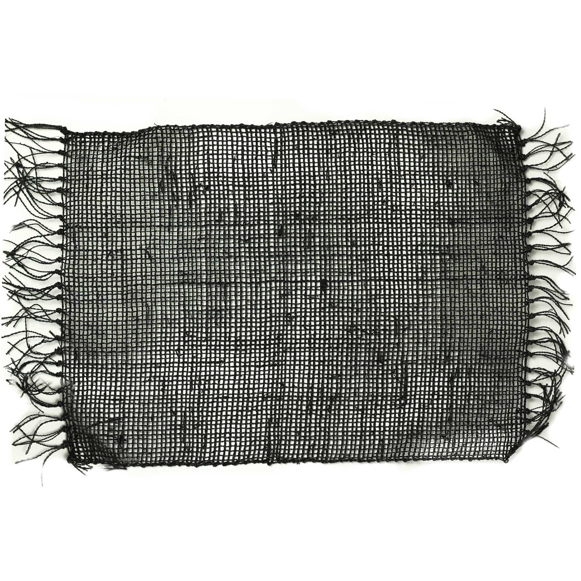 Seagrass Fringe Natural Placemat - Black - Image 2